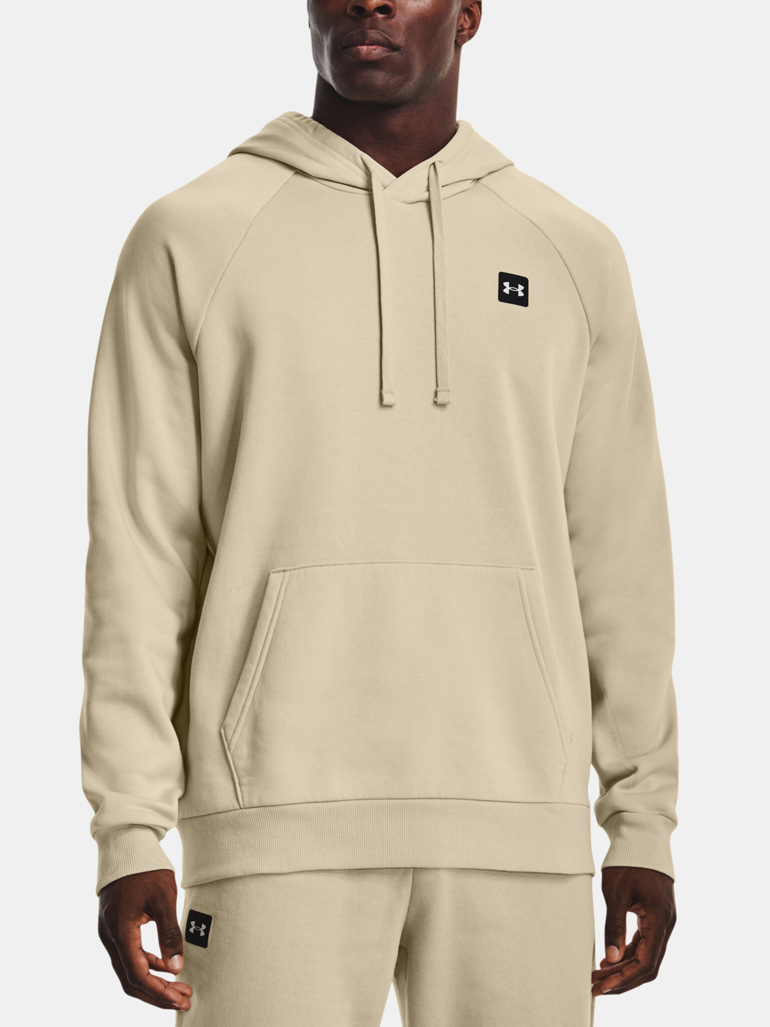 Under Armour UA Rival Fleece Hoodie Hanorac Bej - Pled.ro