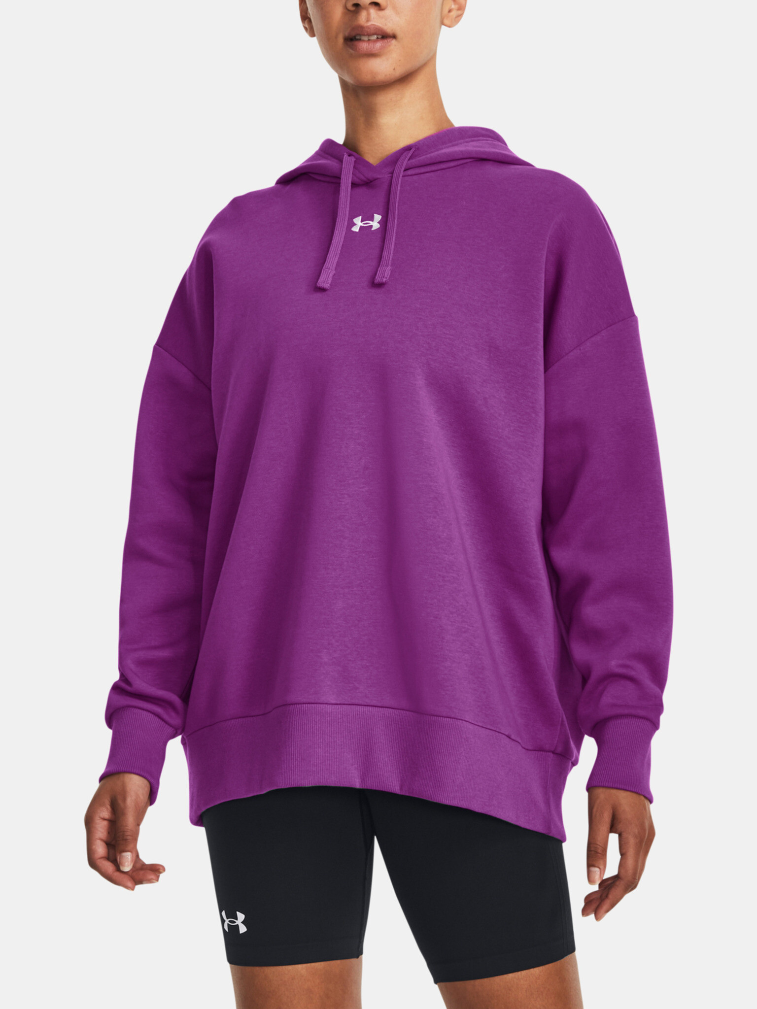 Under Armour UA Rival Fleece OS Hoodie Hanorac Violet - Pled.ro