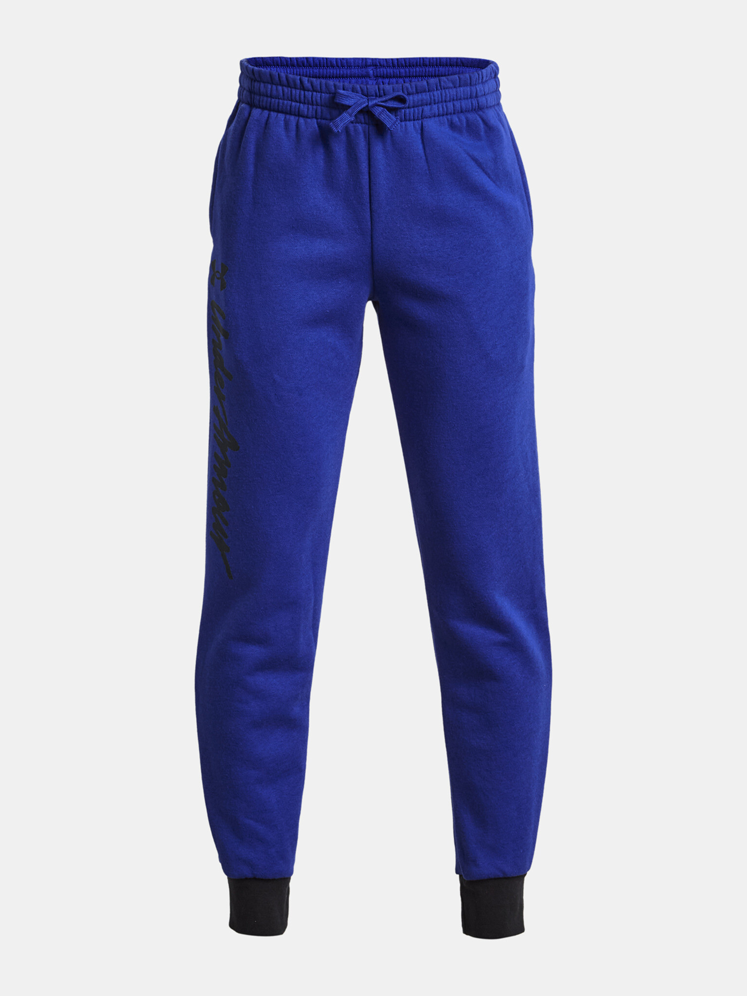 Under Armour UA Rival Fleece Script Pantaloni de trening pentru copii Albastru - Pled.ro