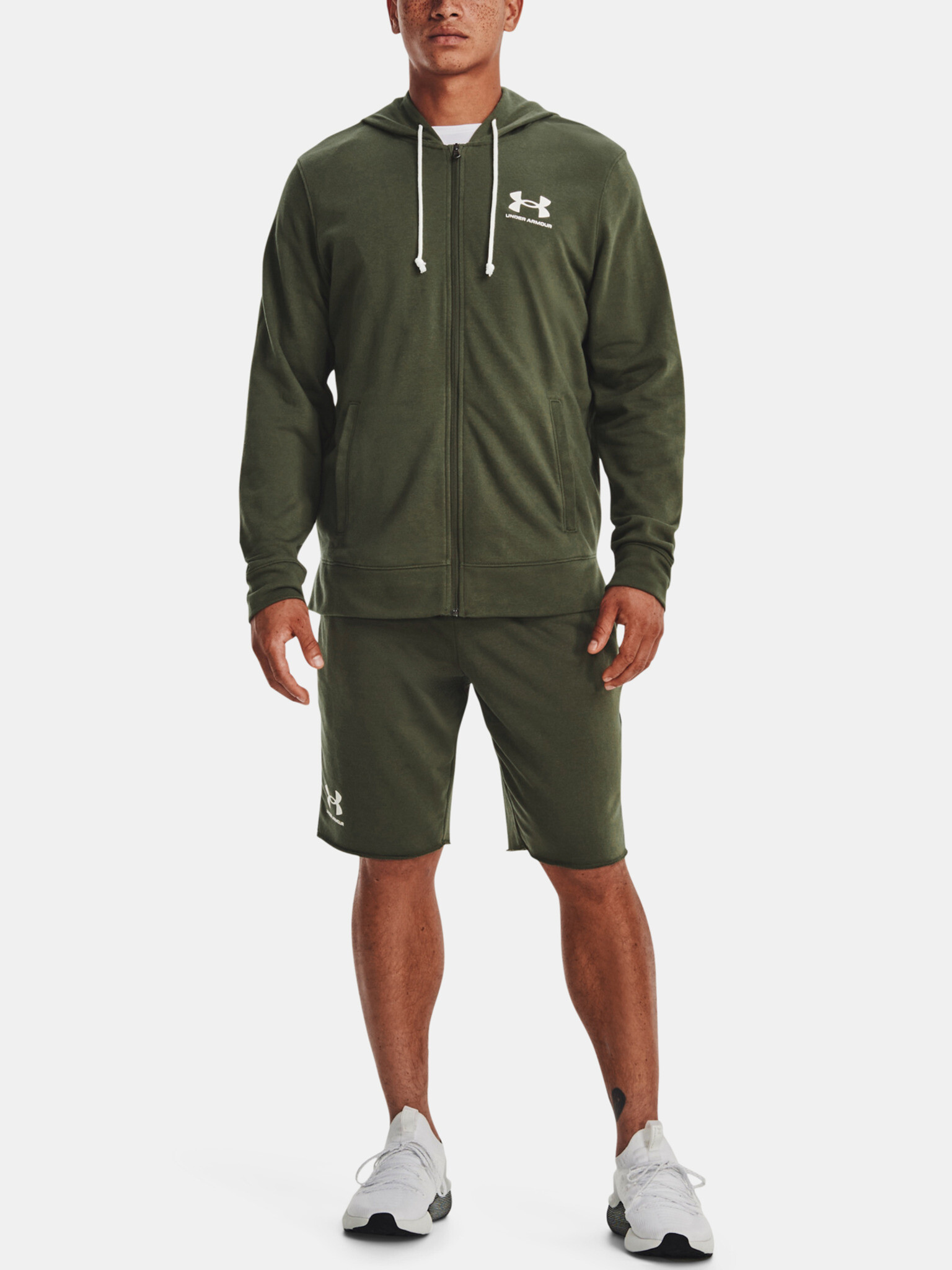 Under Armour UA Rival Terry LC FZ Hanorac Verde - Pled.ro