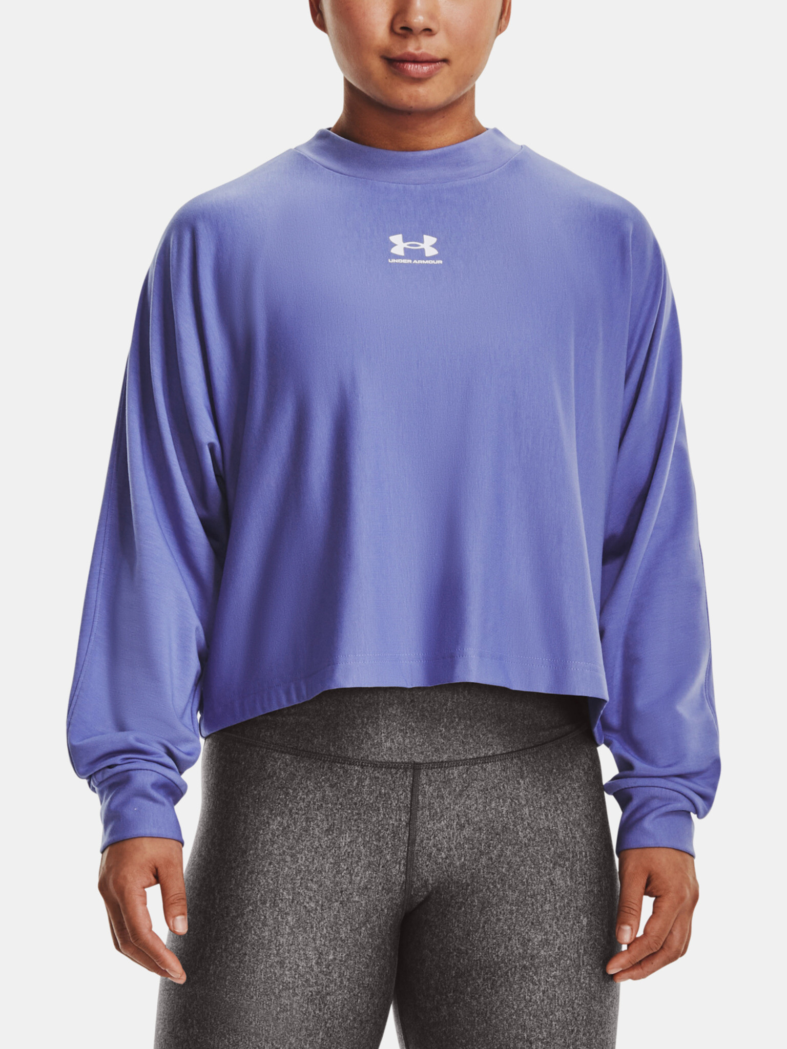 Under Armour UA Rival Terry Oversized Crw Hanorac Albastru - Pled.ro