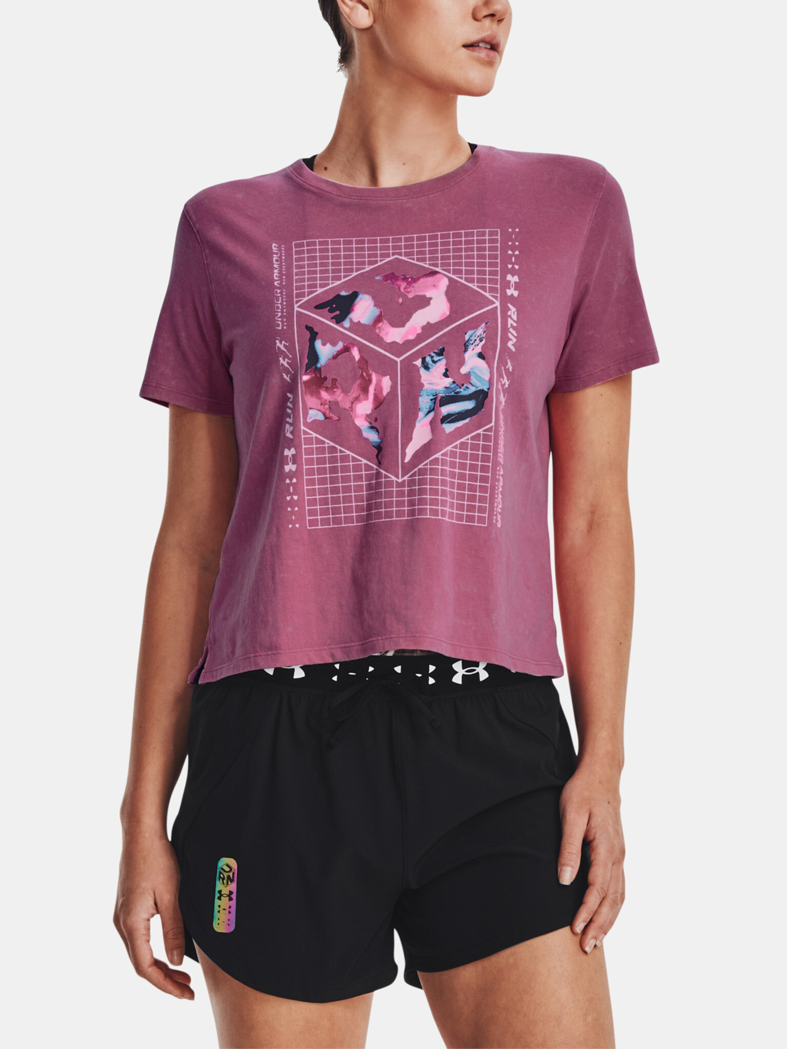 Under Armour UA Run Anywhere SS Tricou Roz - Pled.ro