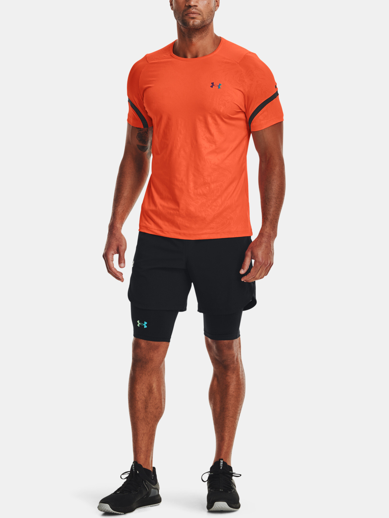 Under Armour UA Rush 2.0 Emboss SS Tricou Portocaliu - Pled.ro