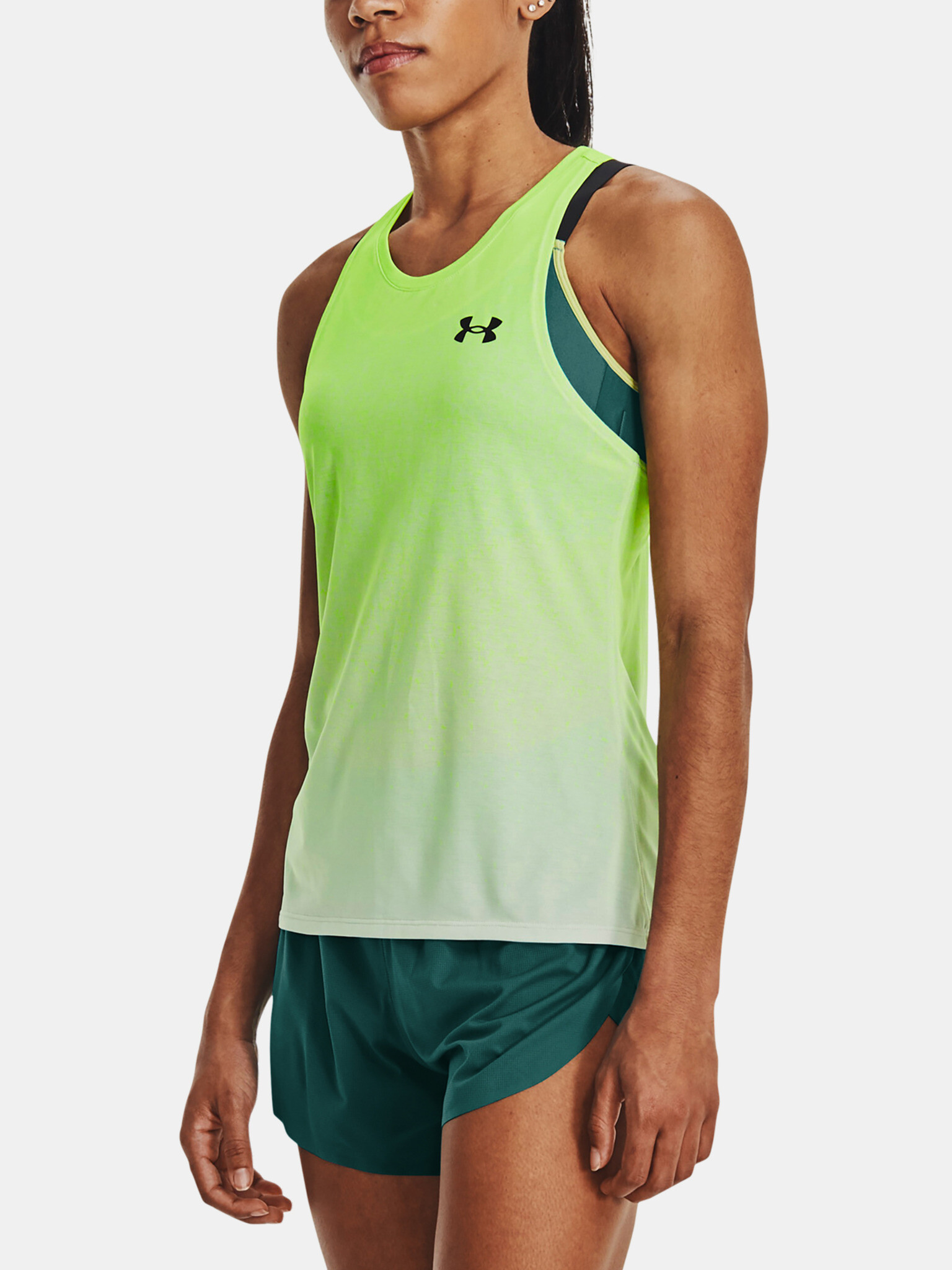 Under Armour UA Rush Cicada Singlet Maieu Verde - Pled.ro