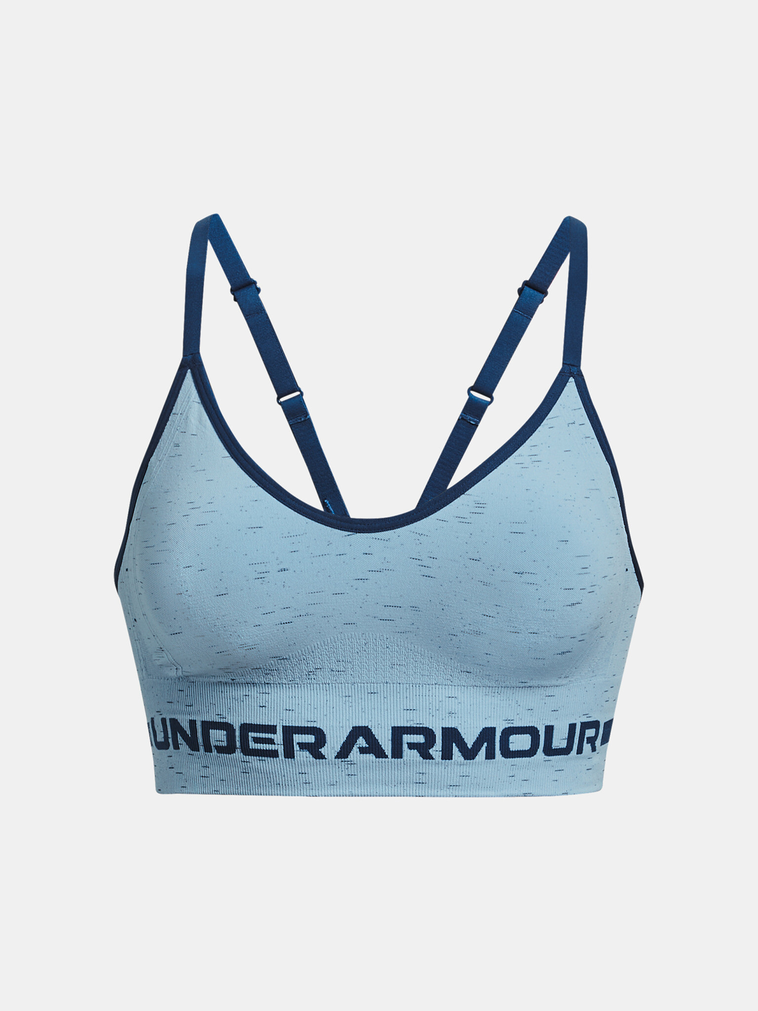 Under Armour UA Seamless Low Long Htr Sport Sutien Albastru - Pled.ro