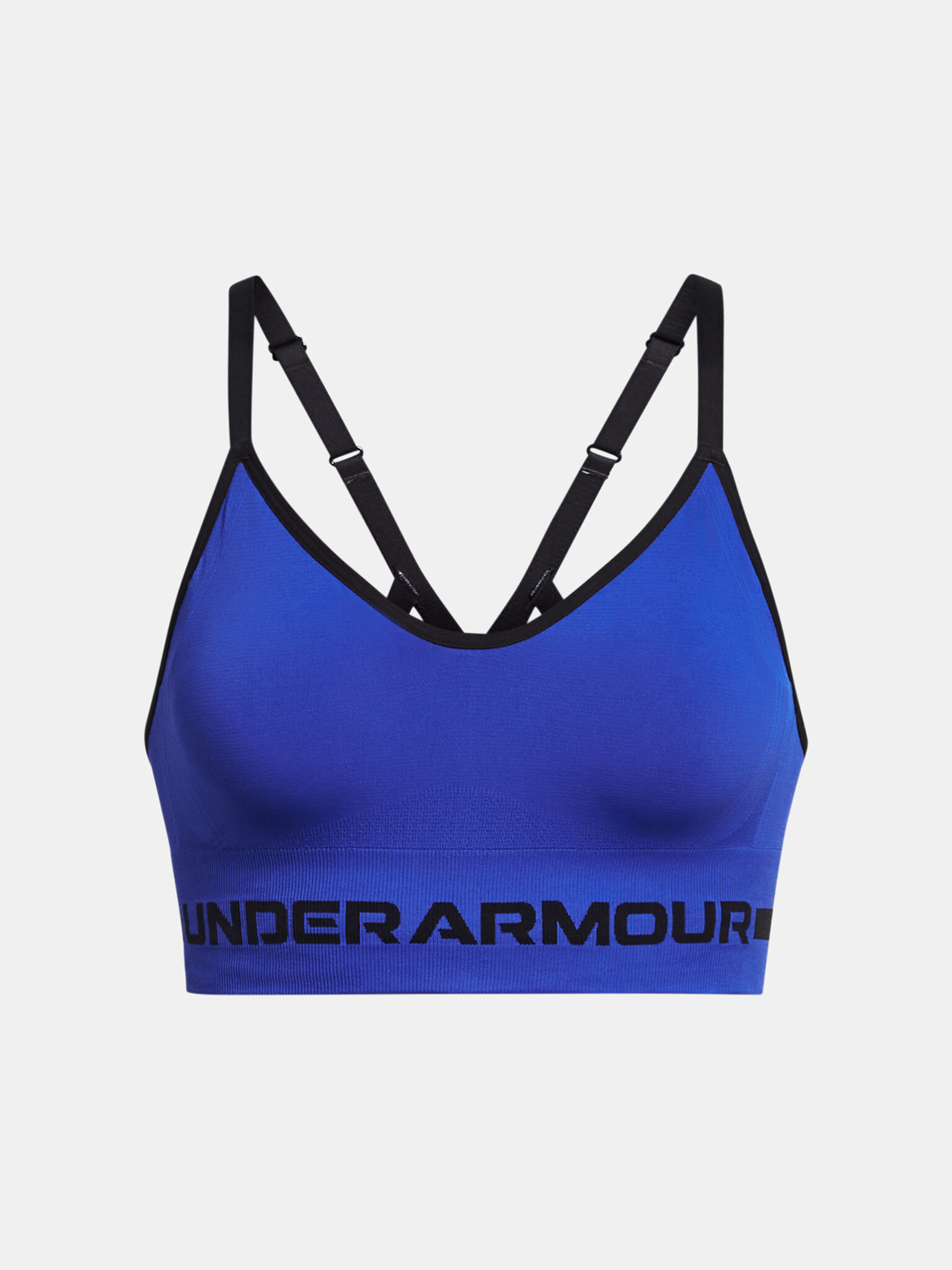 Under Armour UA Seamless Low Long Sport Sutien Albastru - Pled.ro