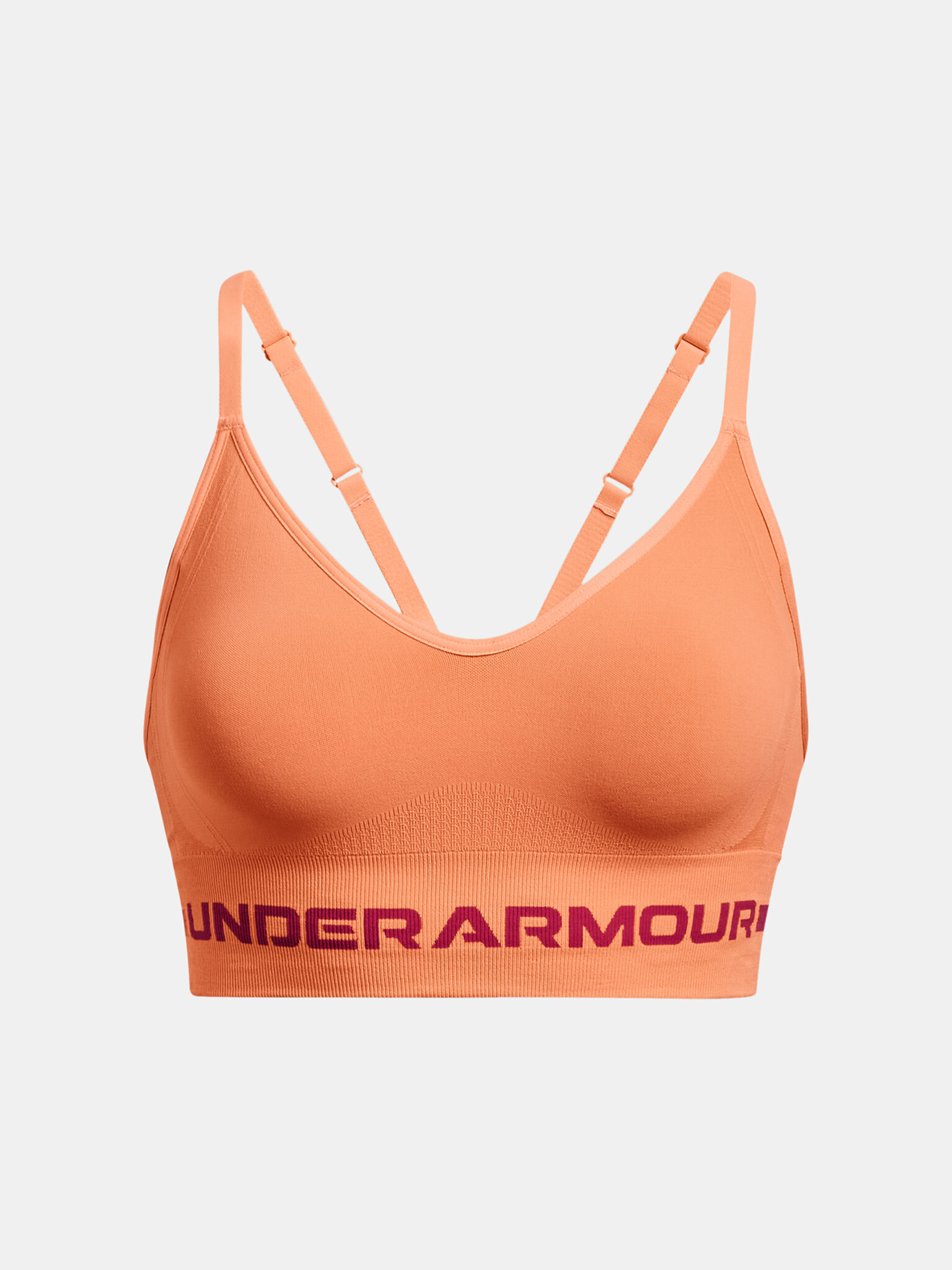 Under Armour UA Seamless Low Long Sport Sutien Portocaliu - Pled.ro