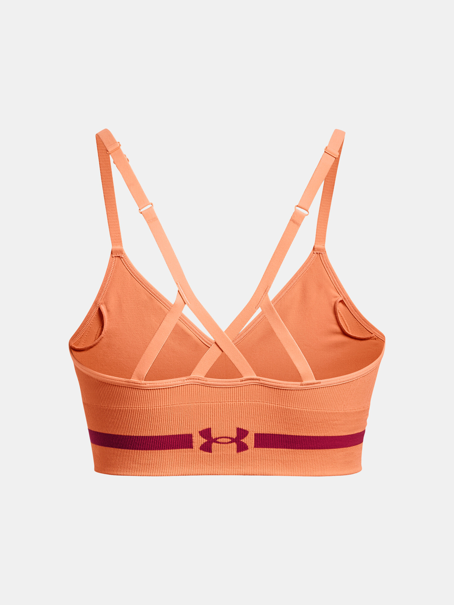 Under Armour UA Seamless Low Long Sport Sutien Portocaliu - Pled.ro