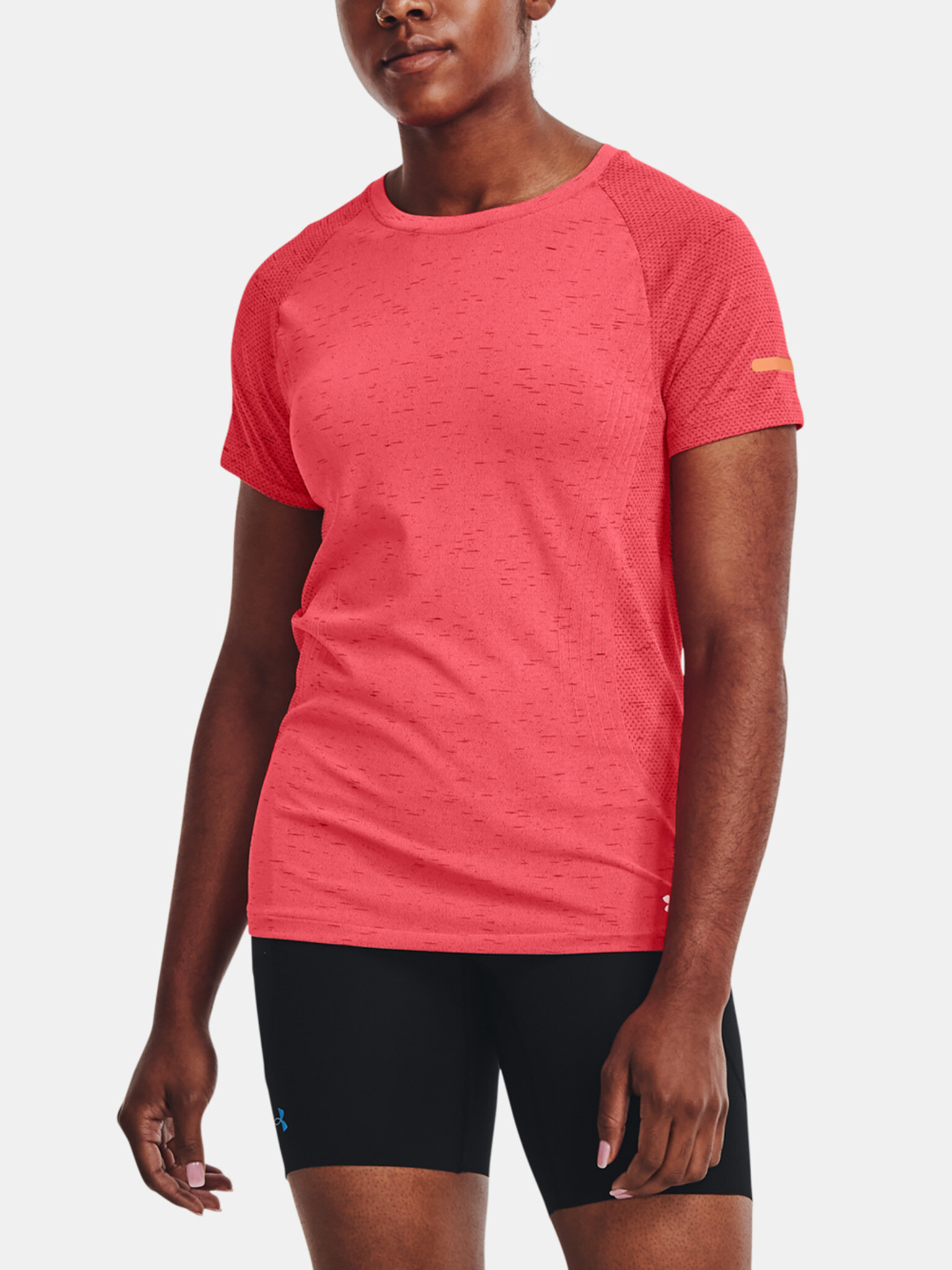 Under Armour UA Seamless Run SS Tricou Roz - Pled.ro