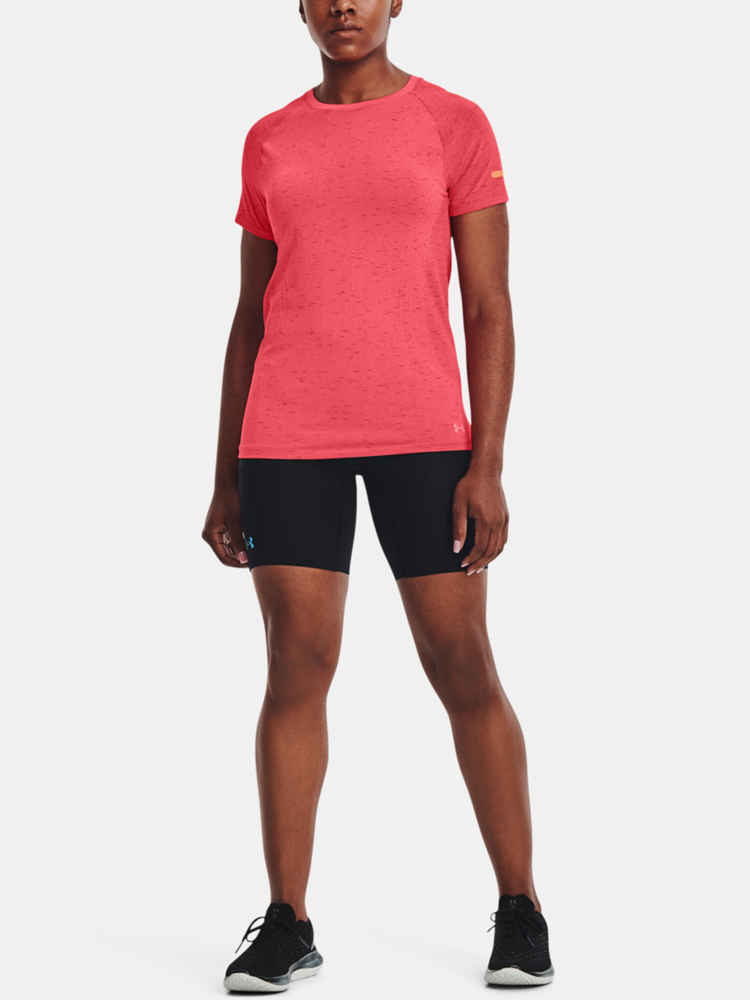 Under Armour UA Seamless Run SS Tricou Roz - Pled.ro