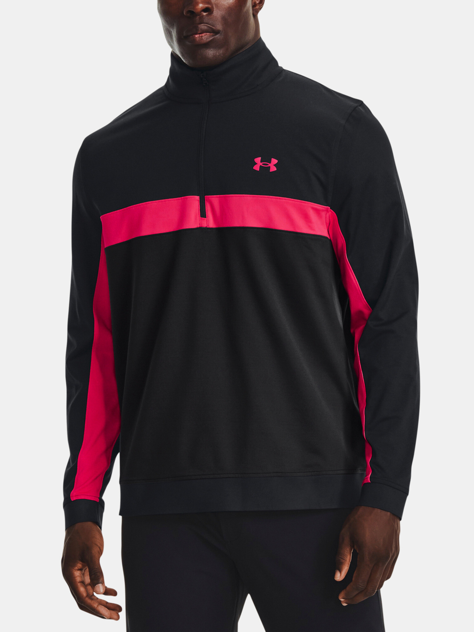 Under Armour UA Storm Midlayer 1/2 Zip Hanorac Negru Roz - Pled.ro