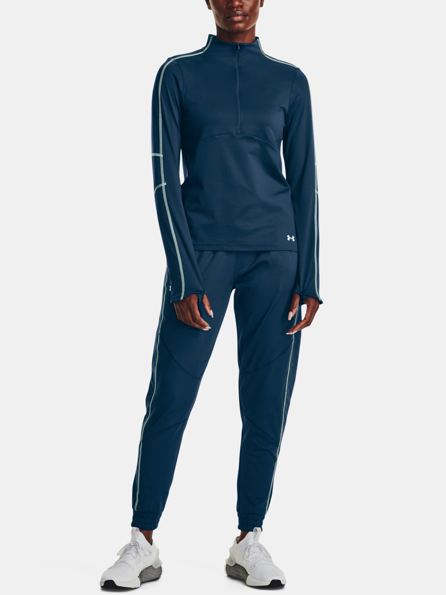 Under Armour UA Train CW 1/2 Zip Tricou Albastru - Pled.ro