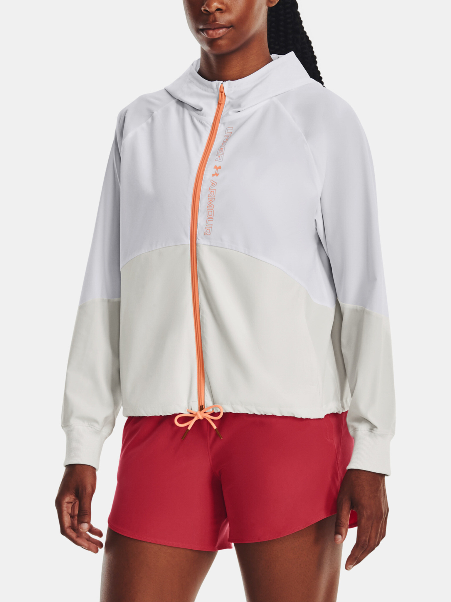 Under Armour Woven FZ Jacket-WHT Jacheta Alb - Pled.ro