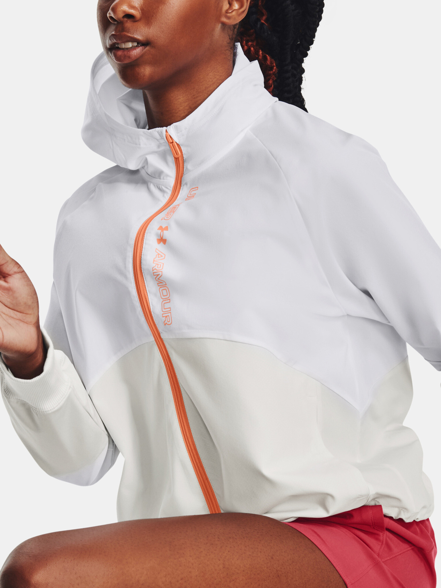 Under Armour Woven FZ Jacket-WHT Jacheta Alb - Pled.ro