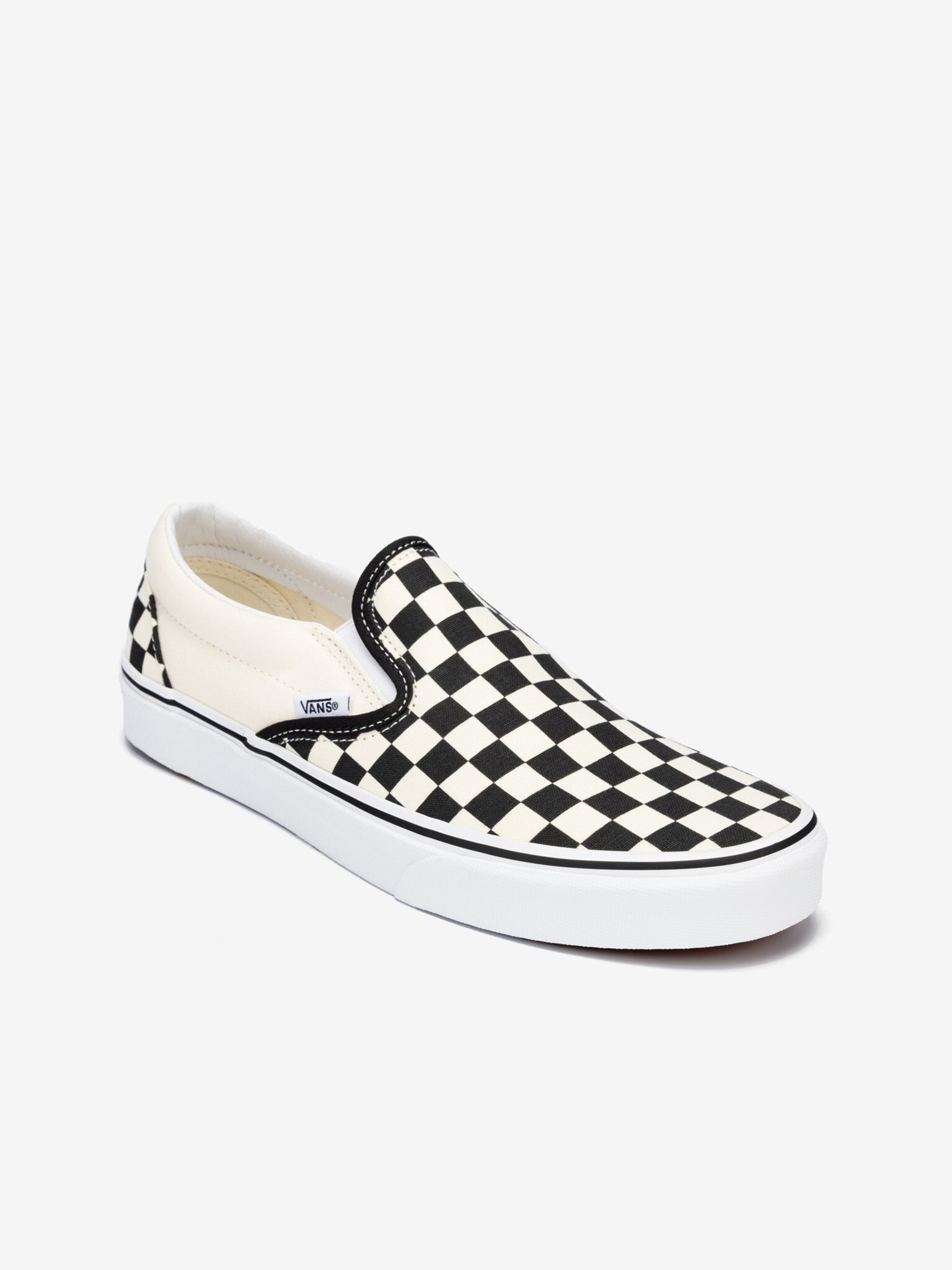 Vans Checkerboard Classic Slip On Alb - Pled.ro