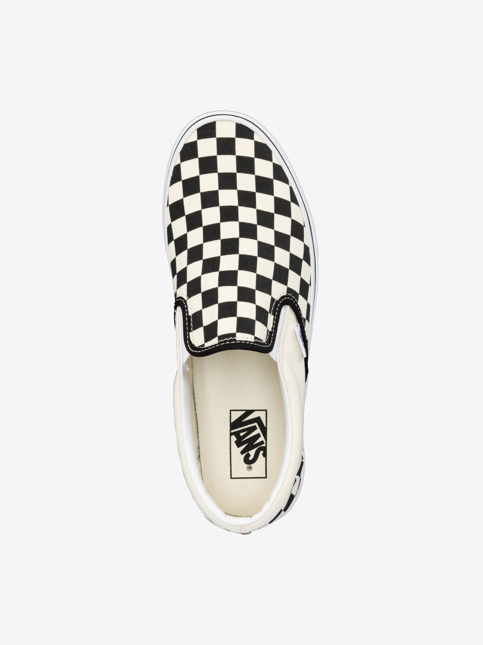 Vans Checkerboard Classic Slip On Alb - Pled.ro