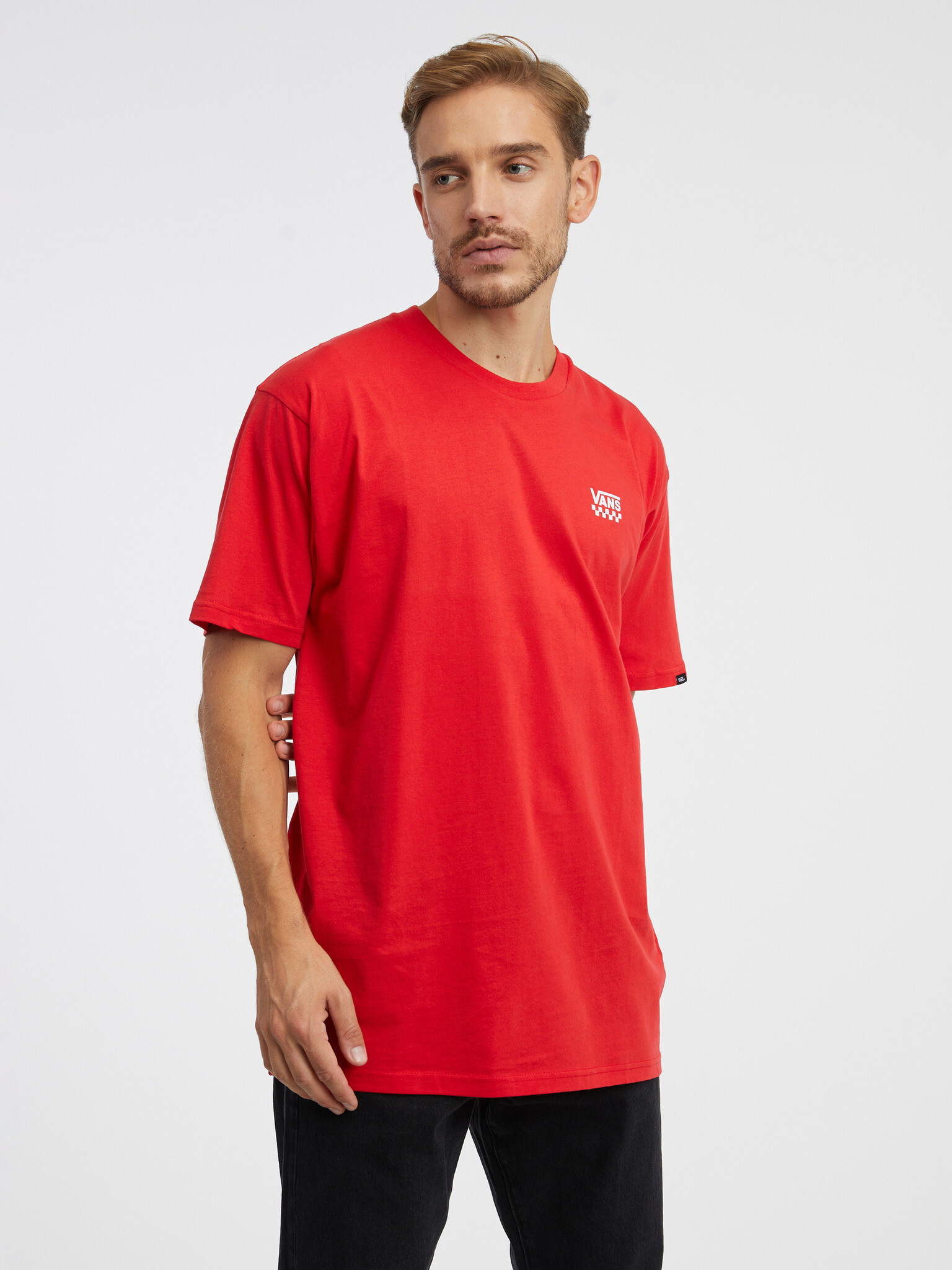 Vans Left Chest Logo Tricou Roșu - Pled.ro