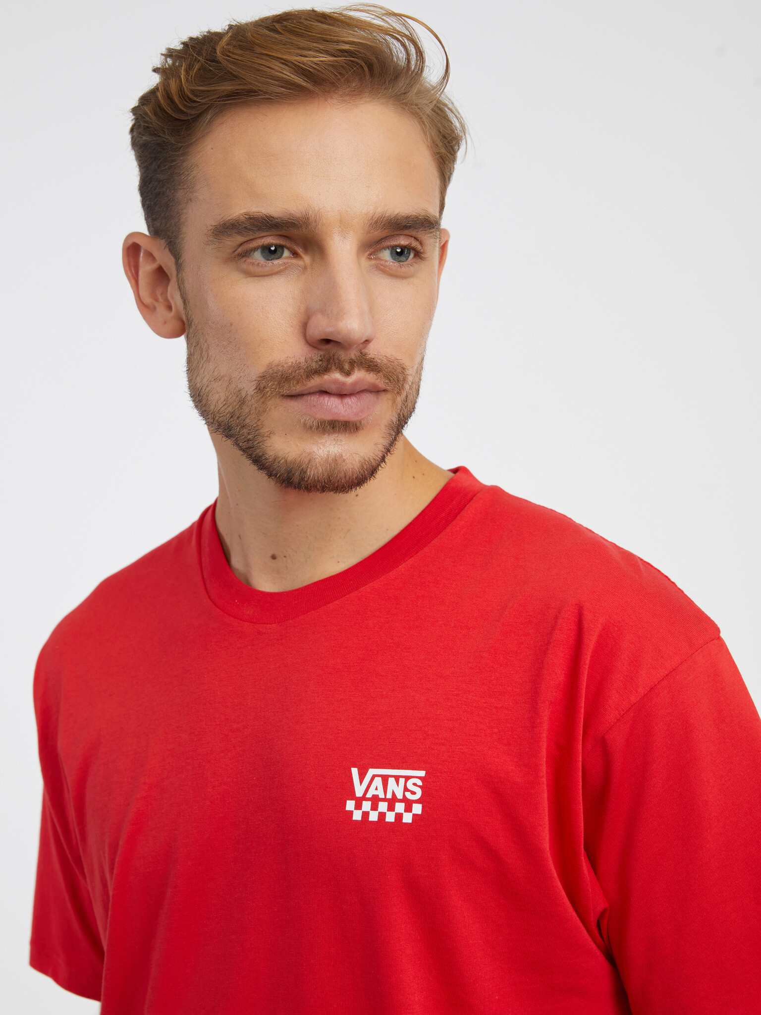 Vans Left Chest Logo Tricou Roșu - Pled.ro