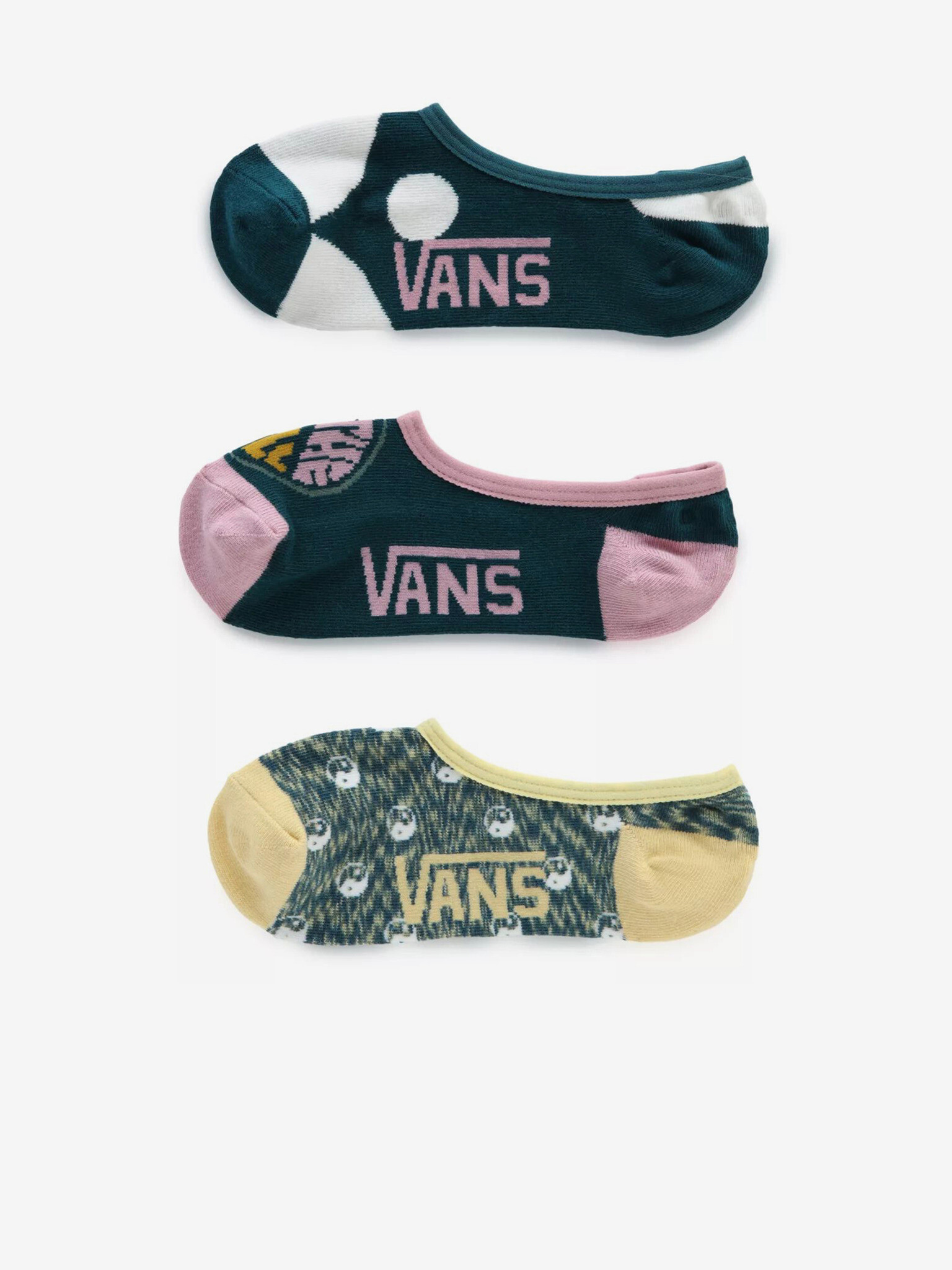 Vans Set de 3 perechi de șosete Galben - Pled.ro