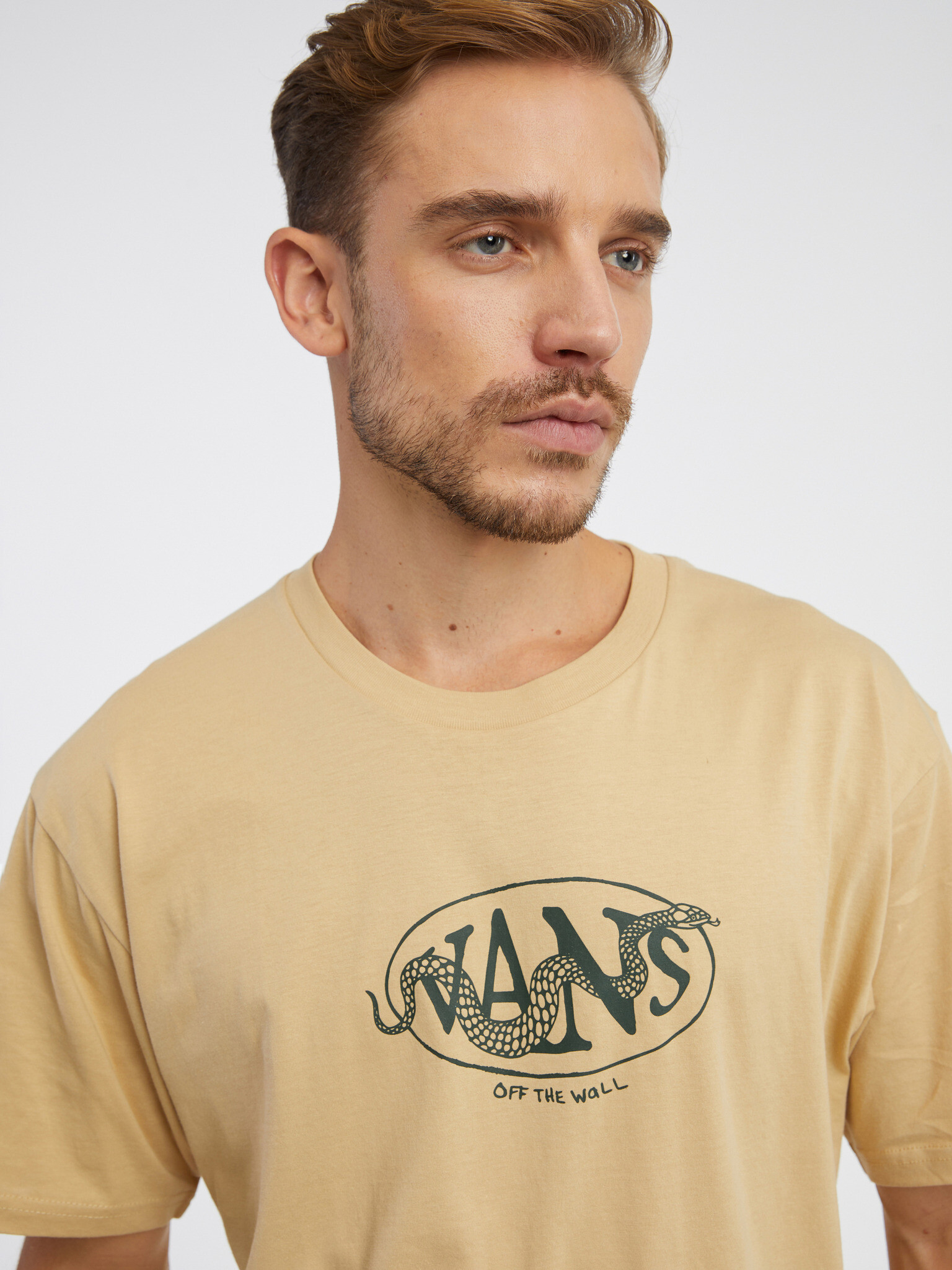 Vans Snaked Center Logo Tricou Bej - Pled.ro