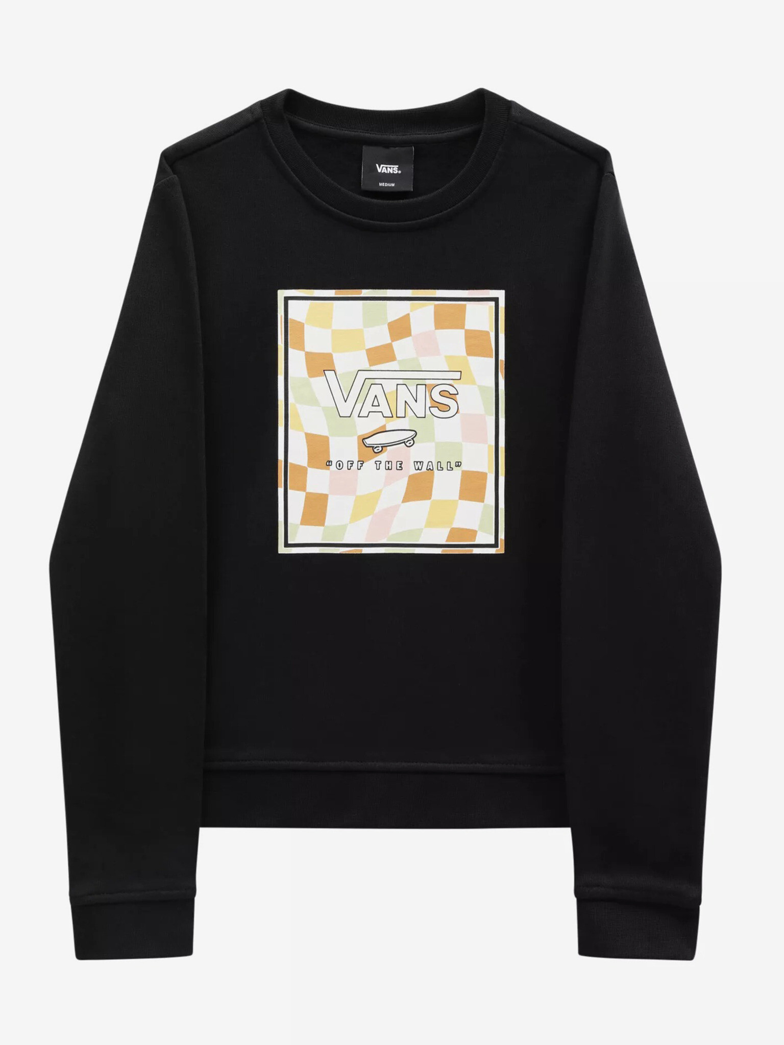 Vans Wavy Check Box Logo Hanorac pentru copii Negru - Pled.ro