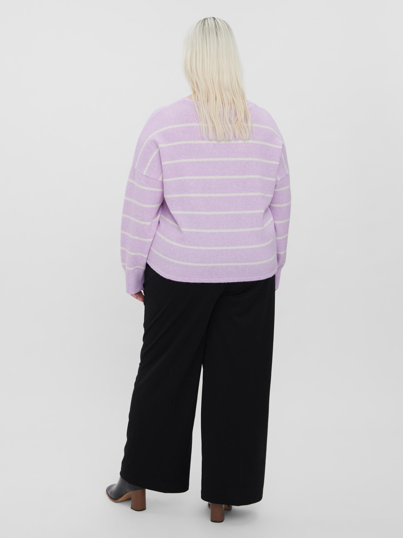 Vero Moda Curve Doffy Pulover Violet - Pled.ro