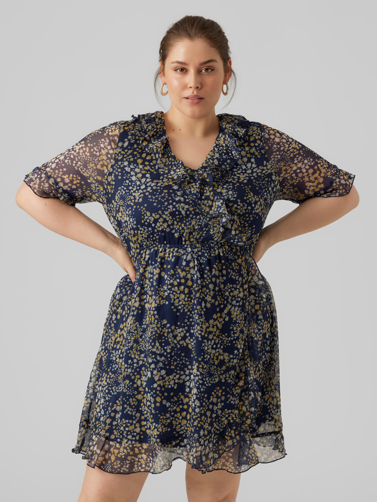 Vero Moda Curve Dora Rochie Albastru - Pled.ro