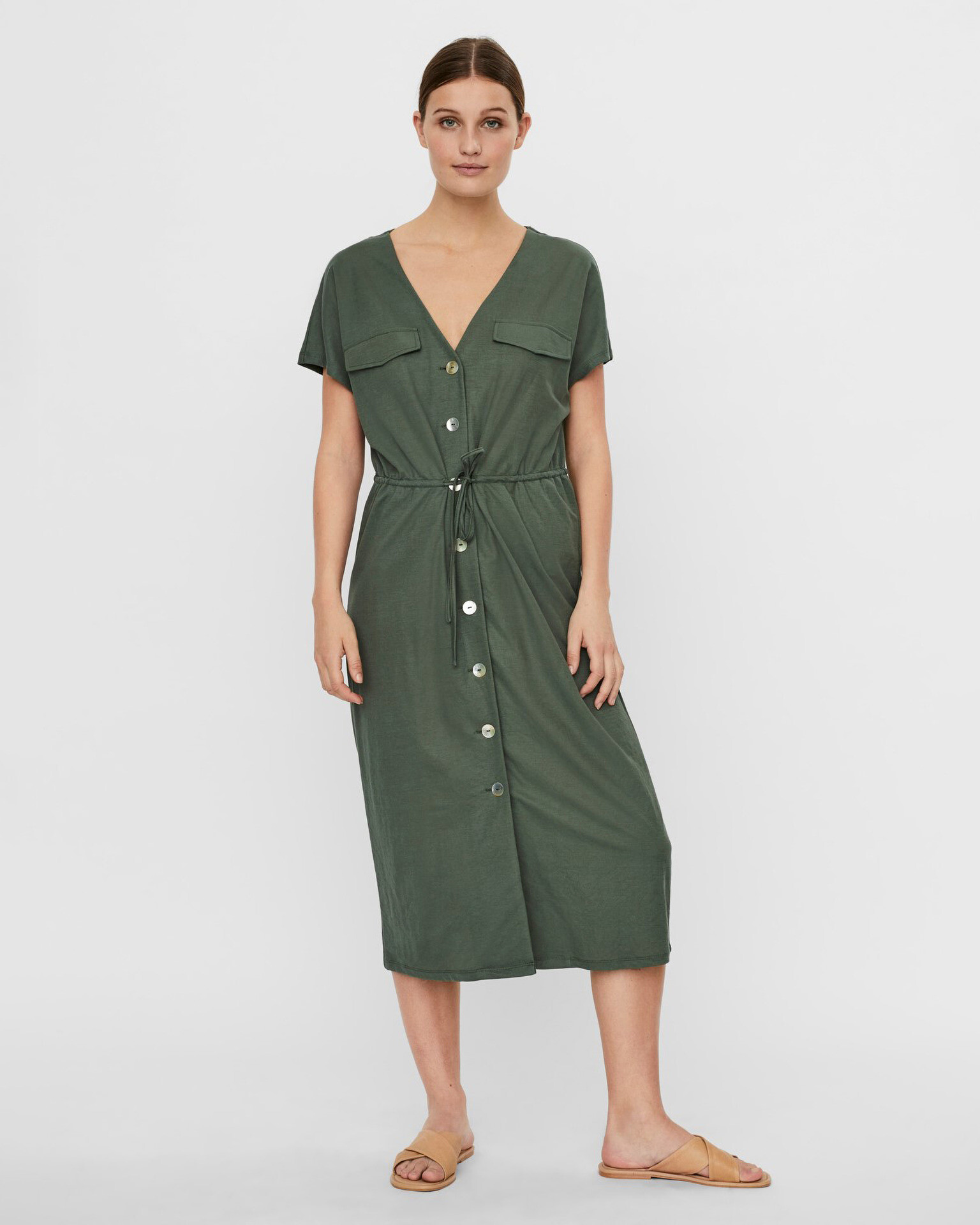 Vero Moda Ina Maria Rochie Verde - Pled.ro