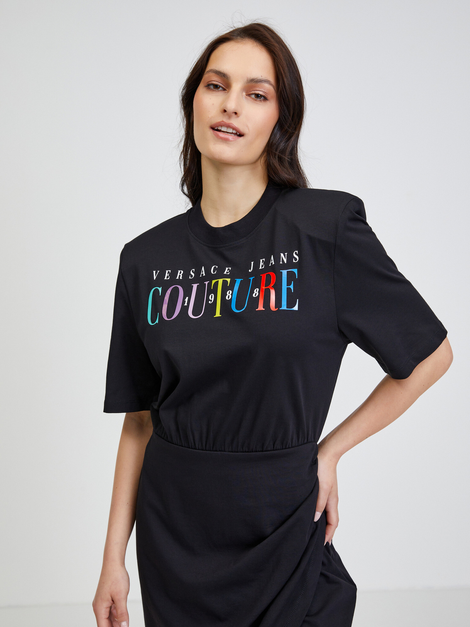 Versace Jeans Couture Rainbow Rochie Negru - Pled.ro