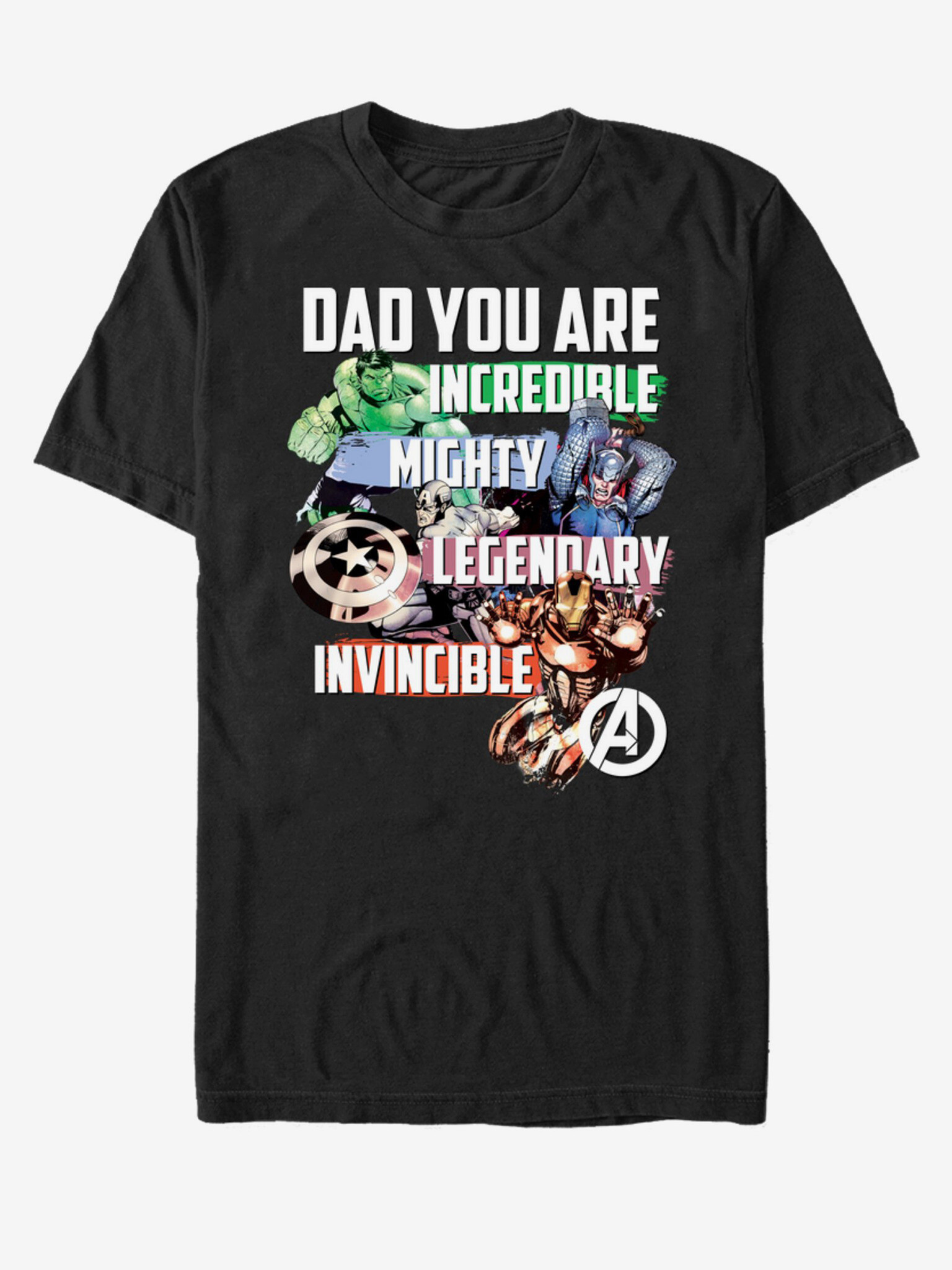 ZOOT.Fan Marvel Avenger Dad Tricou Negru - Pled.ro