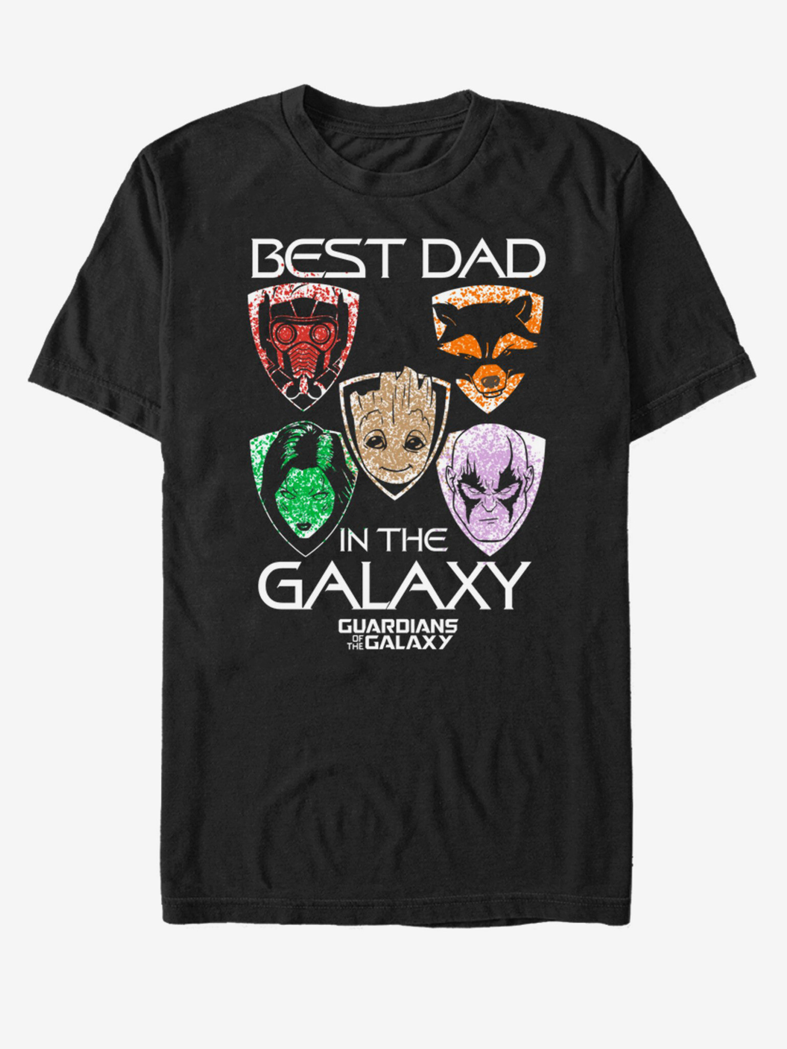 ZOOT.Fan Marvel Best dad in the galaxy Strážci Galaxie Tricou Negru - Pled.ro