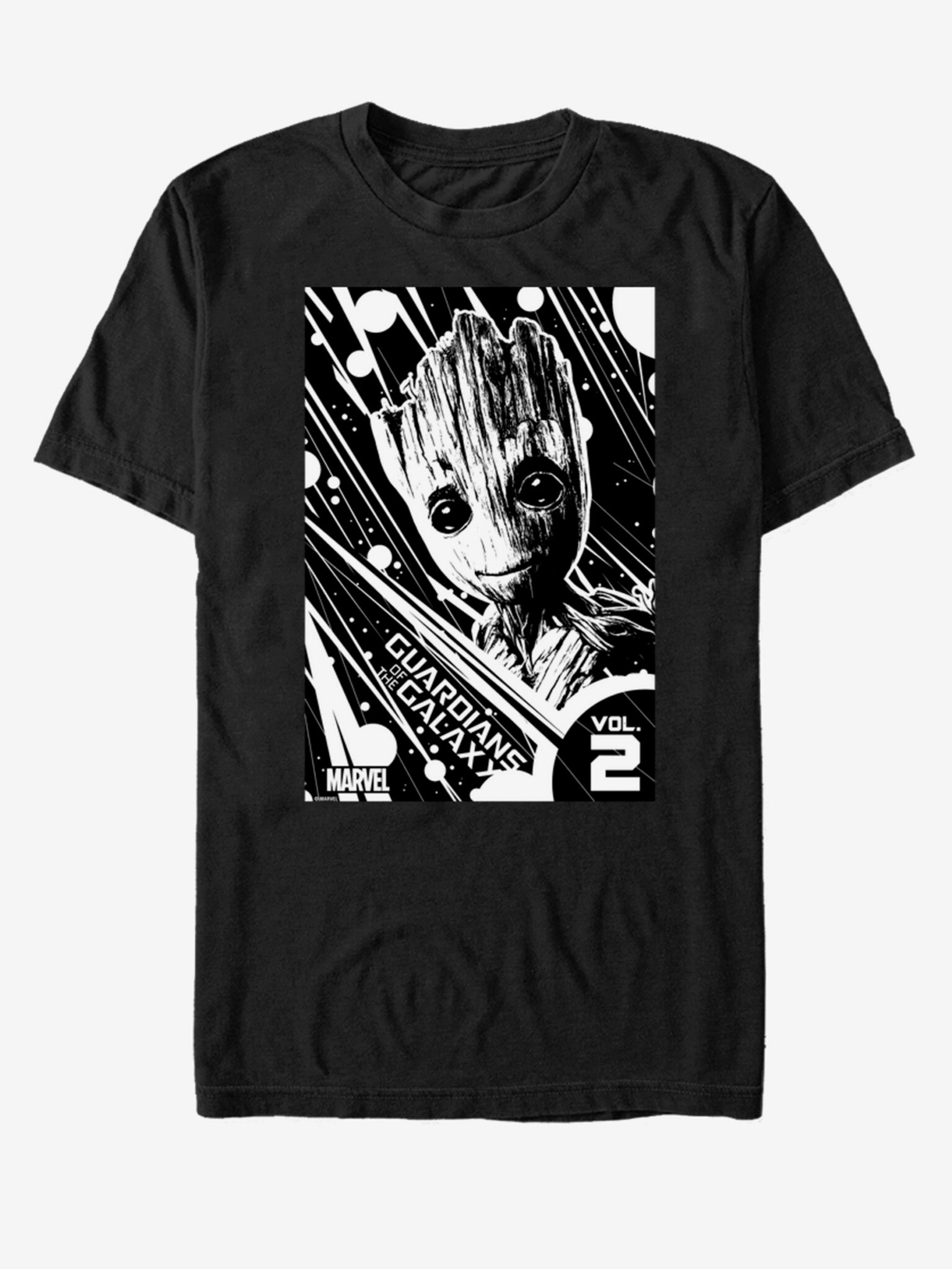 ZOOT.Fan Marvel Groot Strážci Galaxie vol. 2 Tricou Negru - Pled.ro