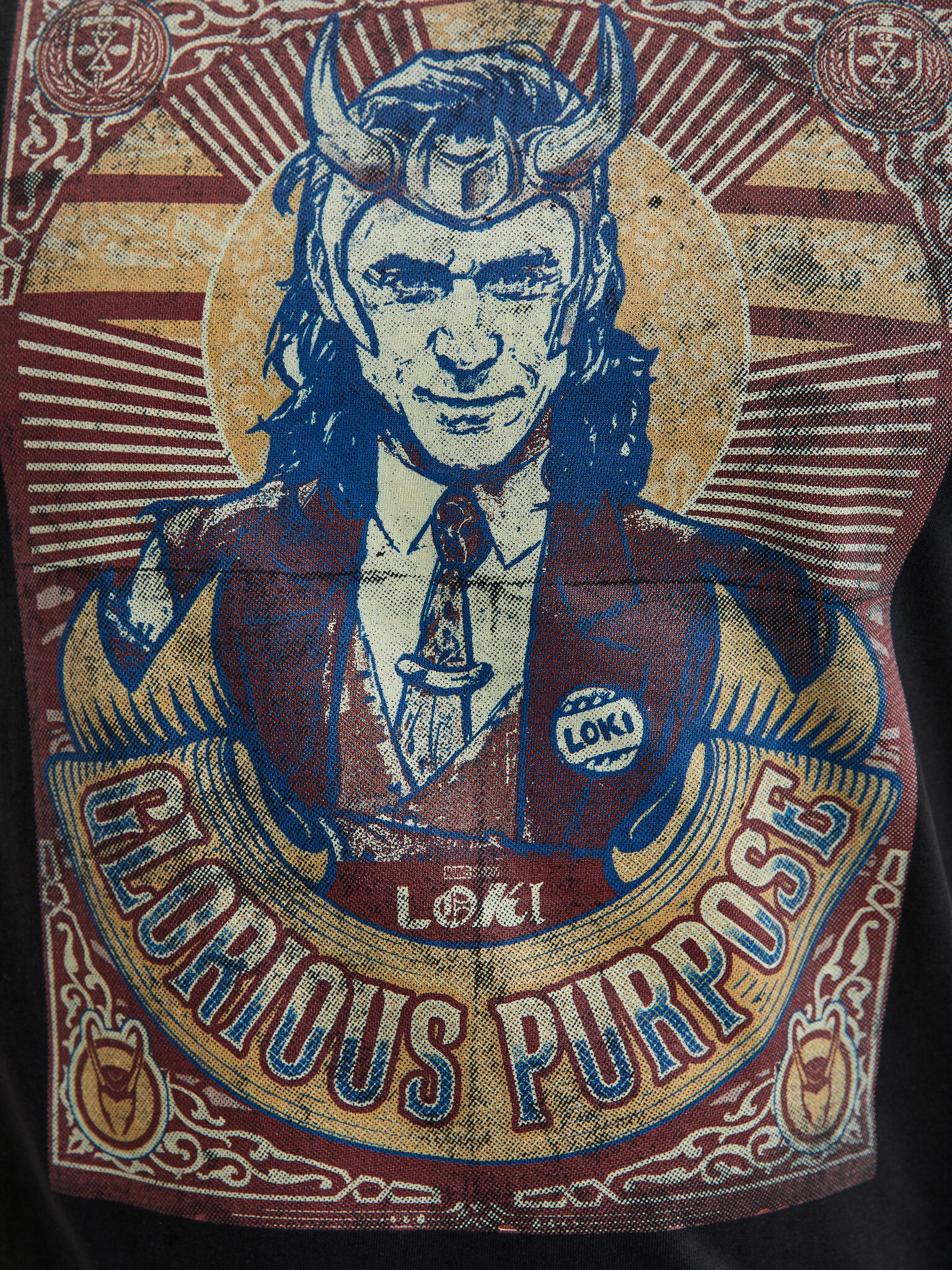 ZOOT.Fan Marvel Loki Glorious Purpose Tricou Negru - Pled.ro