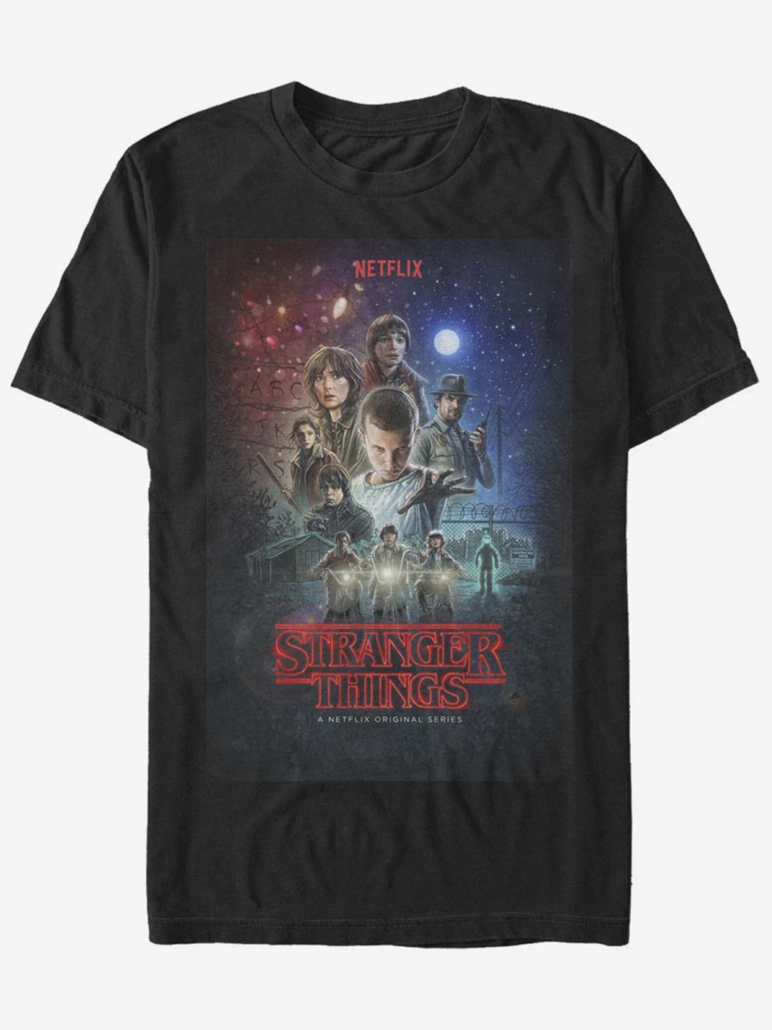 ZOOT.Fan Netflix Stranger Things Tricou Negru - Pled.ro