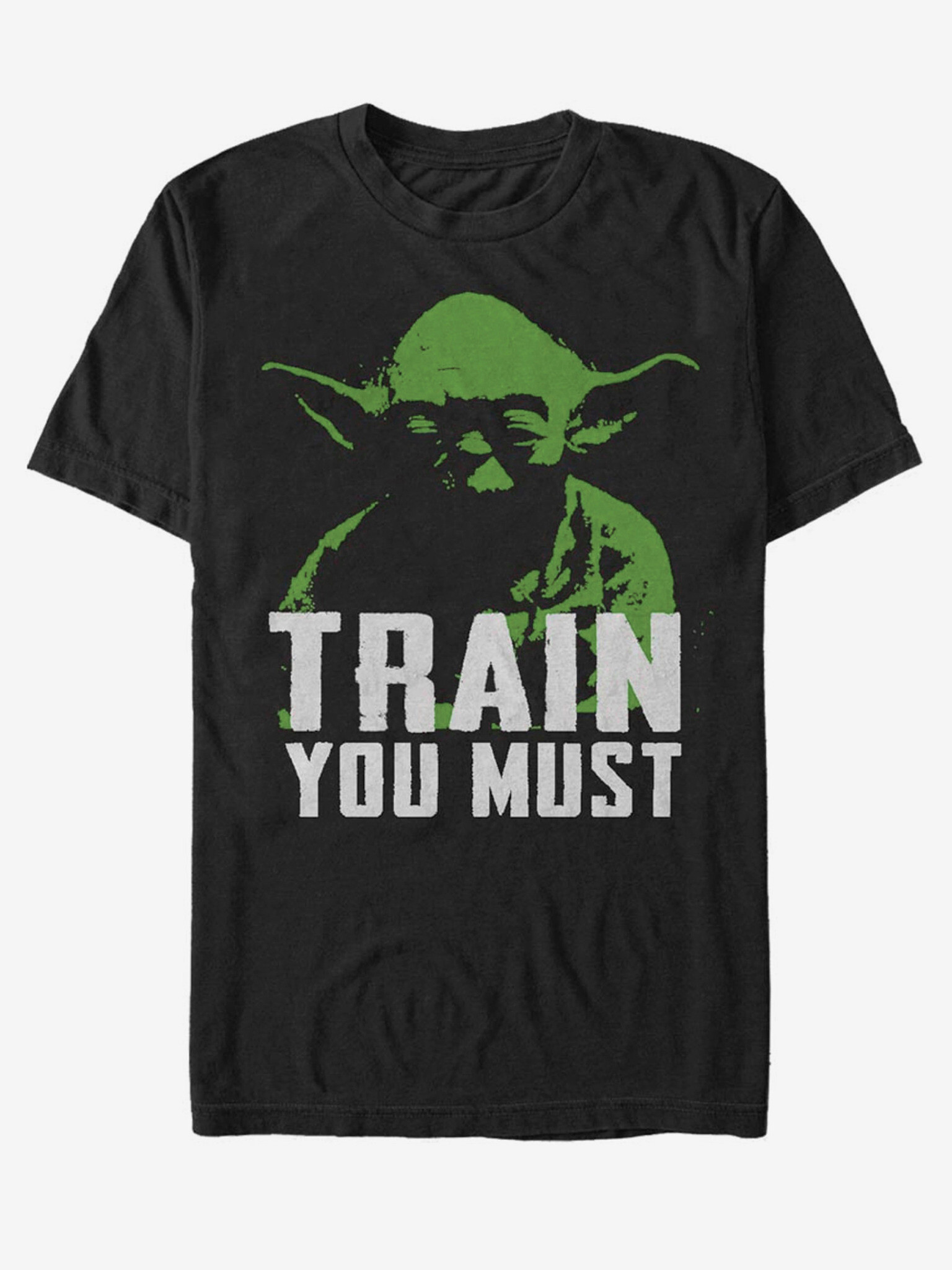 ZOOT.Fan Star Wars Yoda Train You Must Tricou Negru - Pled.ro