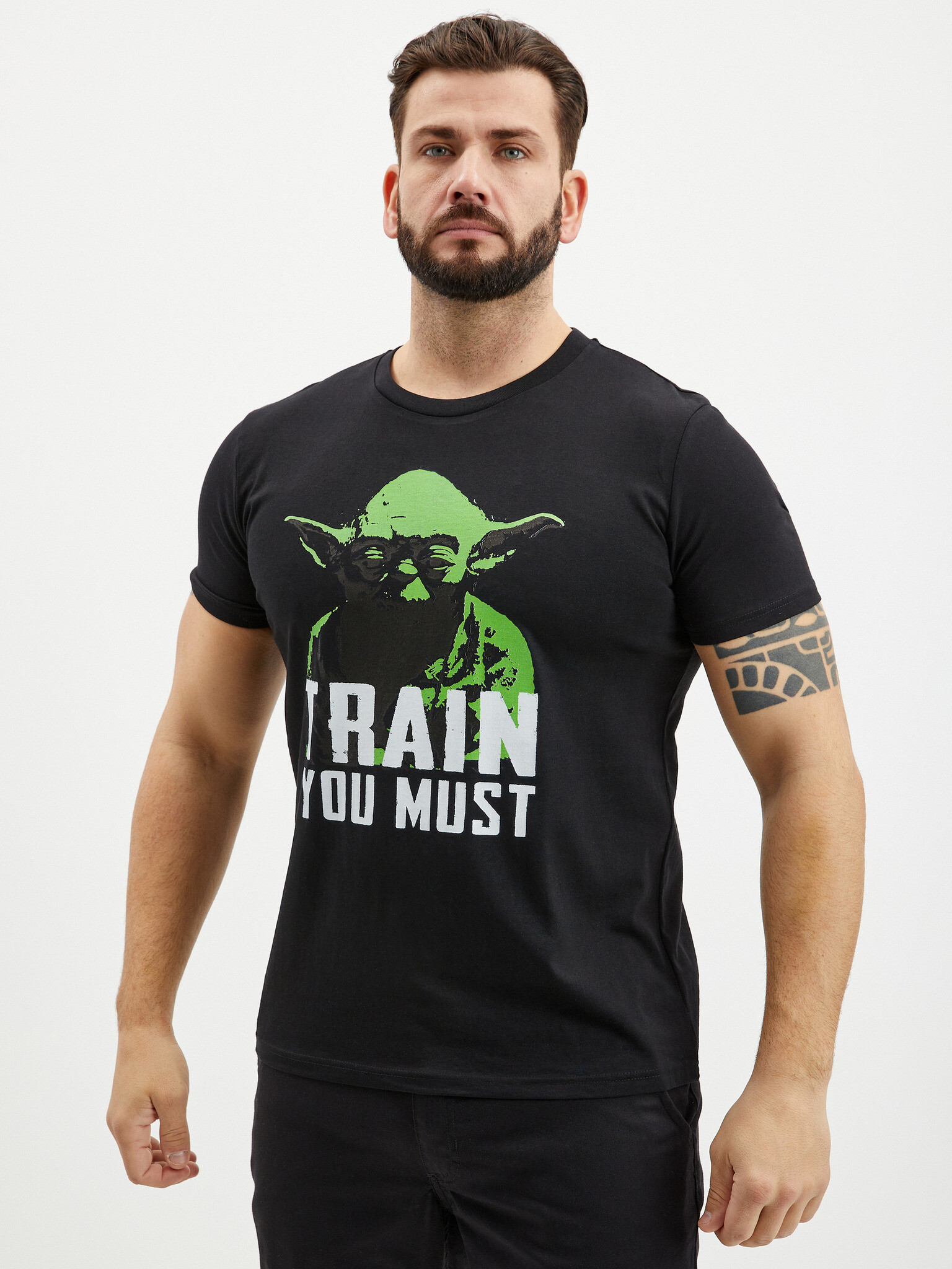 ZOOT.Fan Star Wars Yoda Train You Must Tricou Negru - Pled.ro