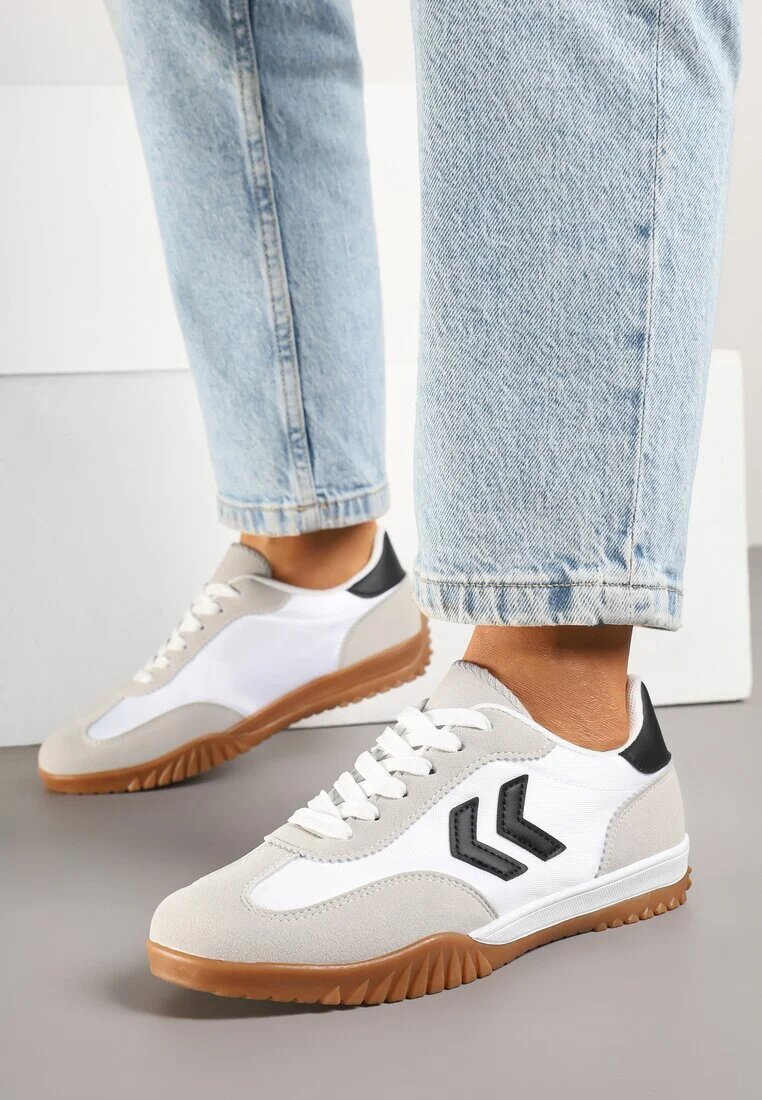 888 Adidași Alb-Negru în Stilul Tenisilor Clasici cu Cusături Decorative Mepnia