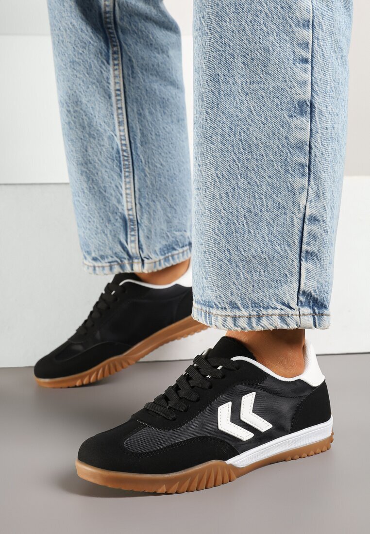 888 Adidași Negru-Alb în Stil Clasic de Teniși cu Cusături Decorative Mepnia