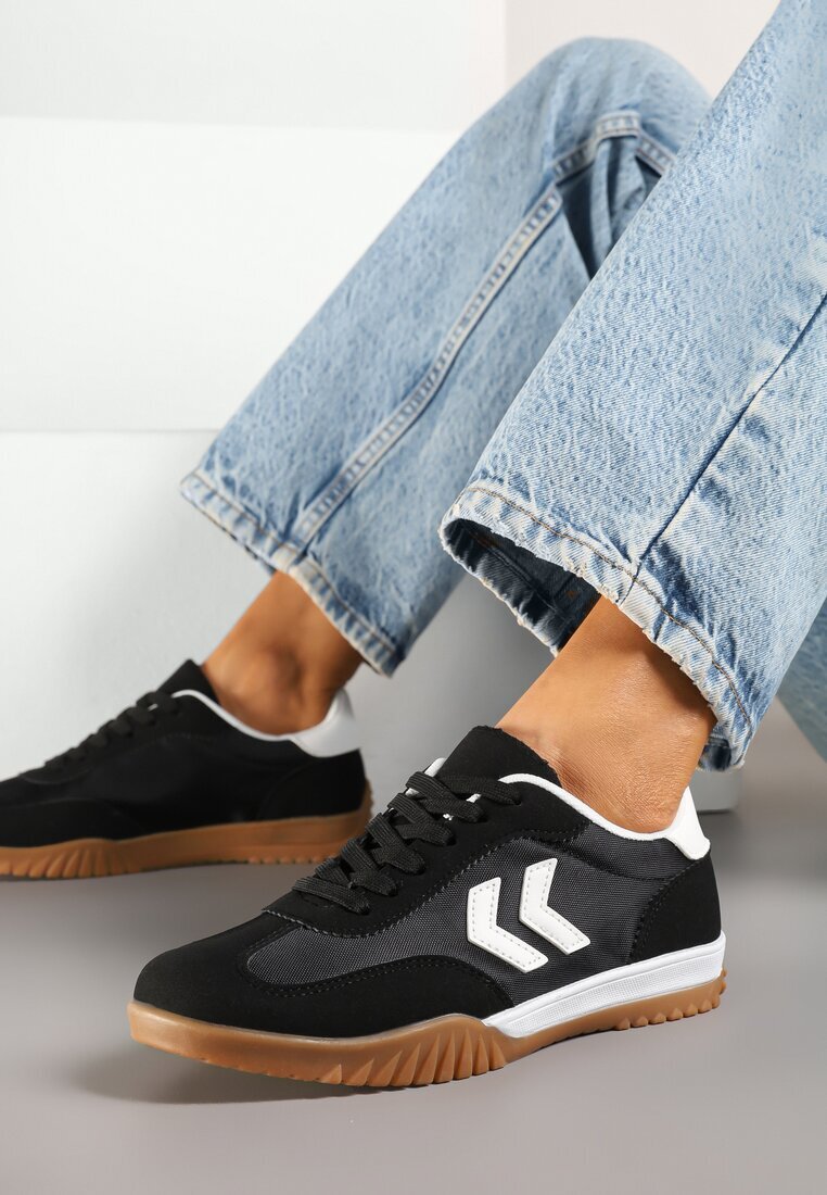888 Adidași Negru-Alb în Stil Clasic de Teniși cu Cusături Decorative Mepnia