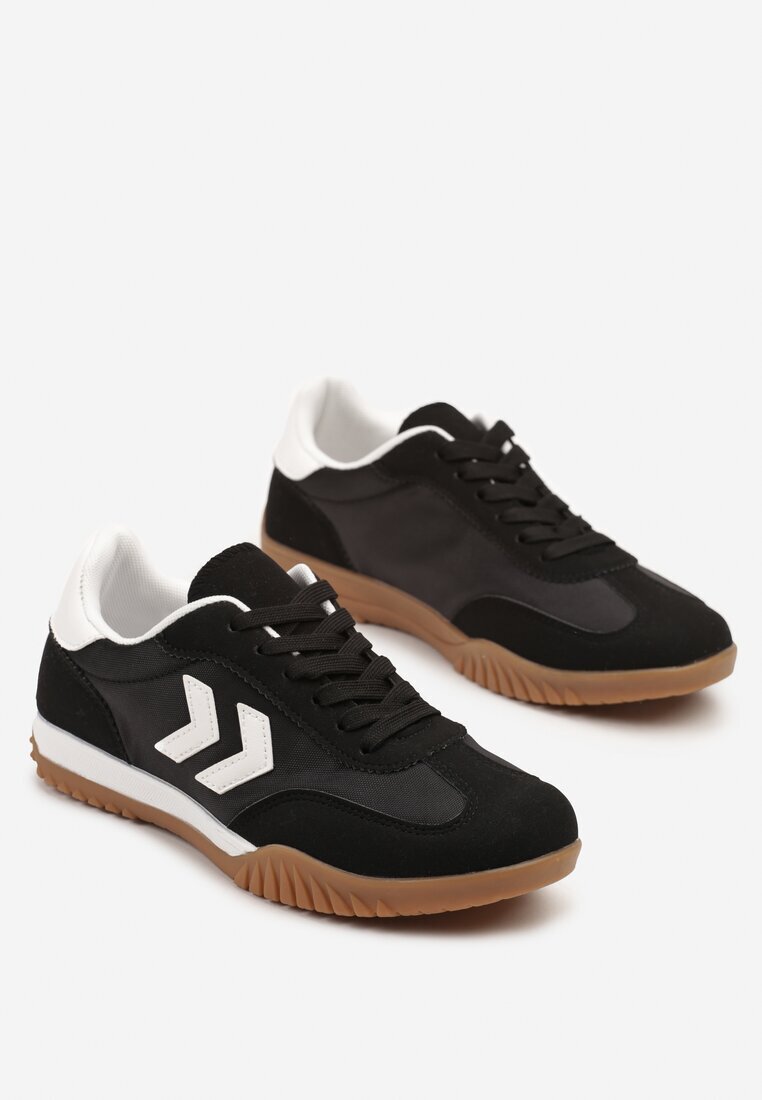 888 Adidași Negru-Alb în Stil Clasic de Teniși cu Cusături Decorative Mepnia