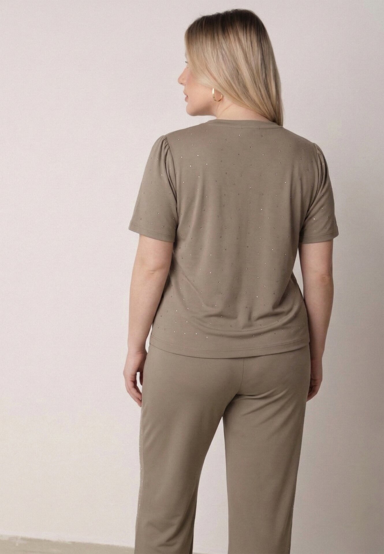ab. ambitonfly Set Verde din bumbac tip oversized Tricou și Pantaloni Azilane