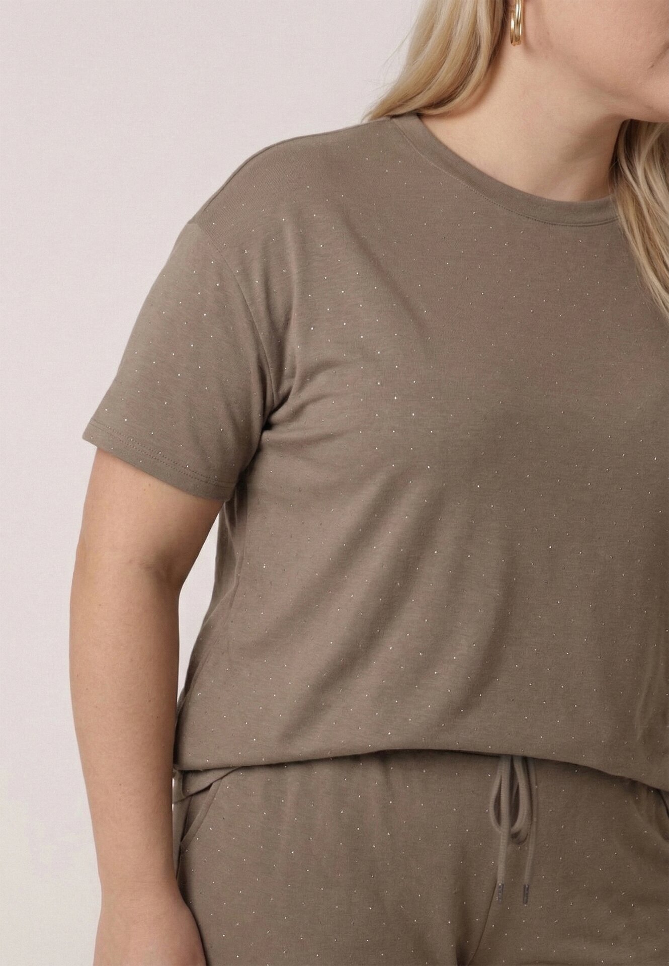 ab. ambitonfly Set Verde din bumbac tip oversized Tricou și Pantaloni Azilane