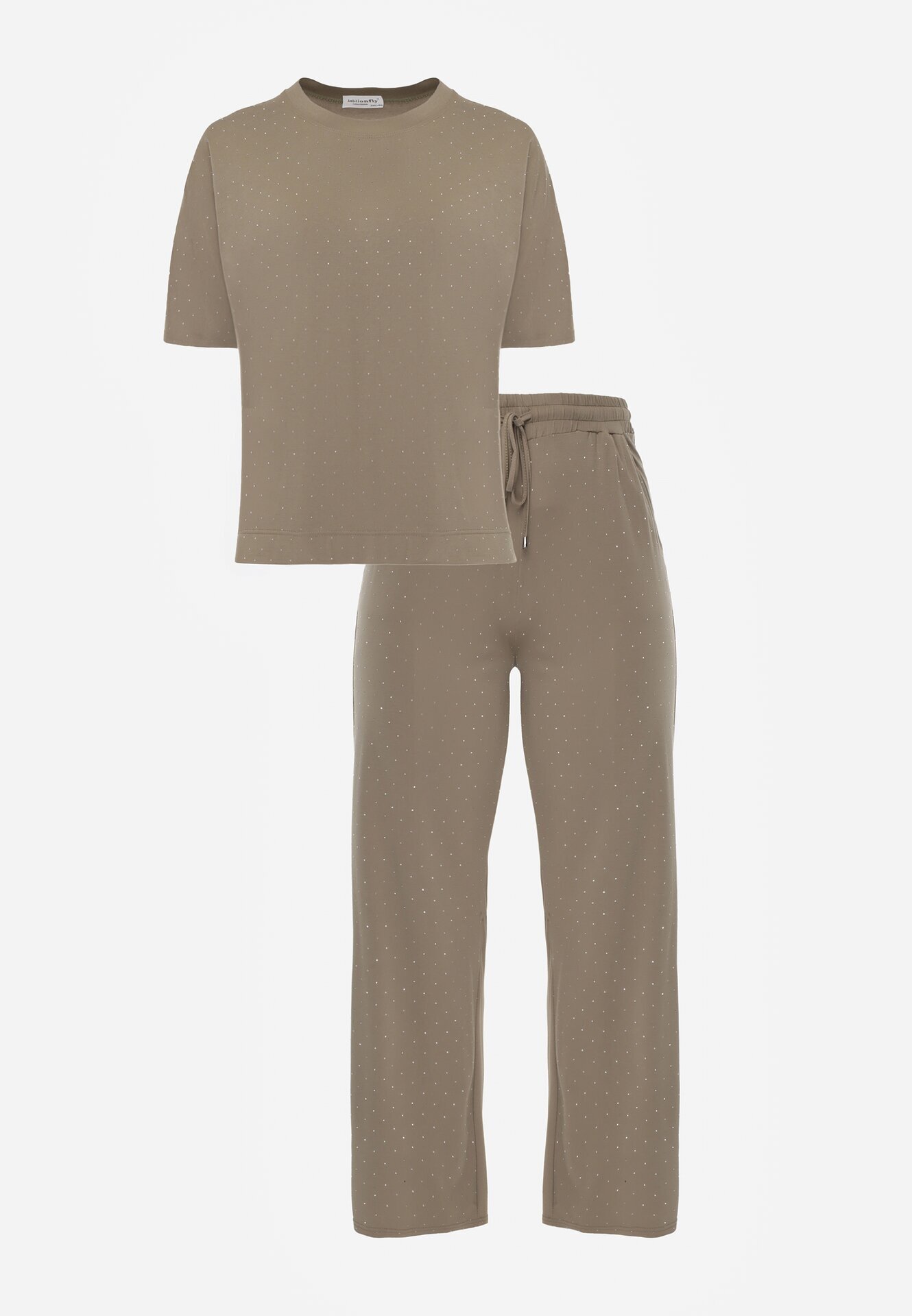 ab. ambitonfly Set Verde din bumbac tip oversized Tricou și Pantaloni Azilane