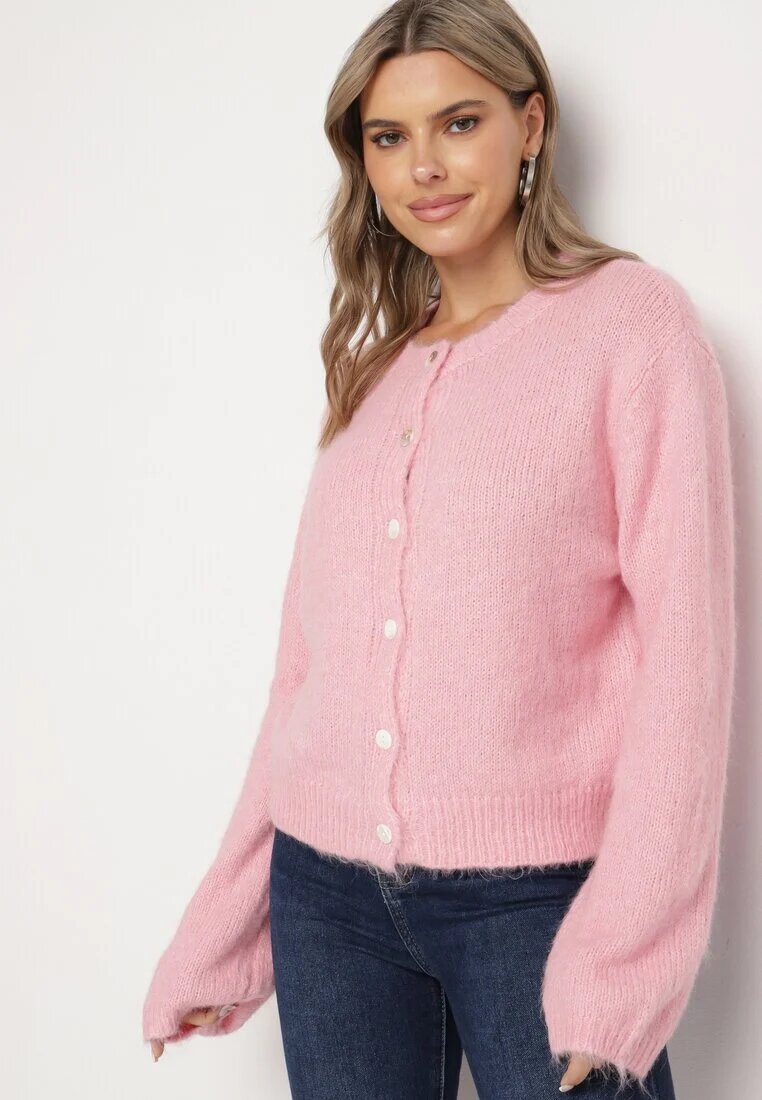 acajo Cardigan Roz Casual cu croială clasică Riathiel