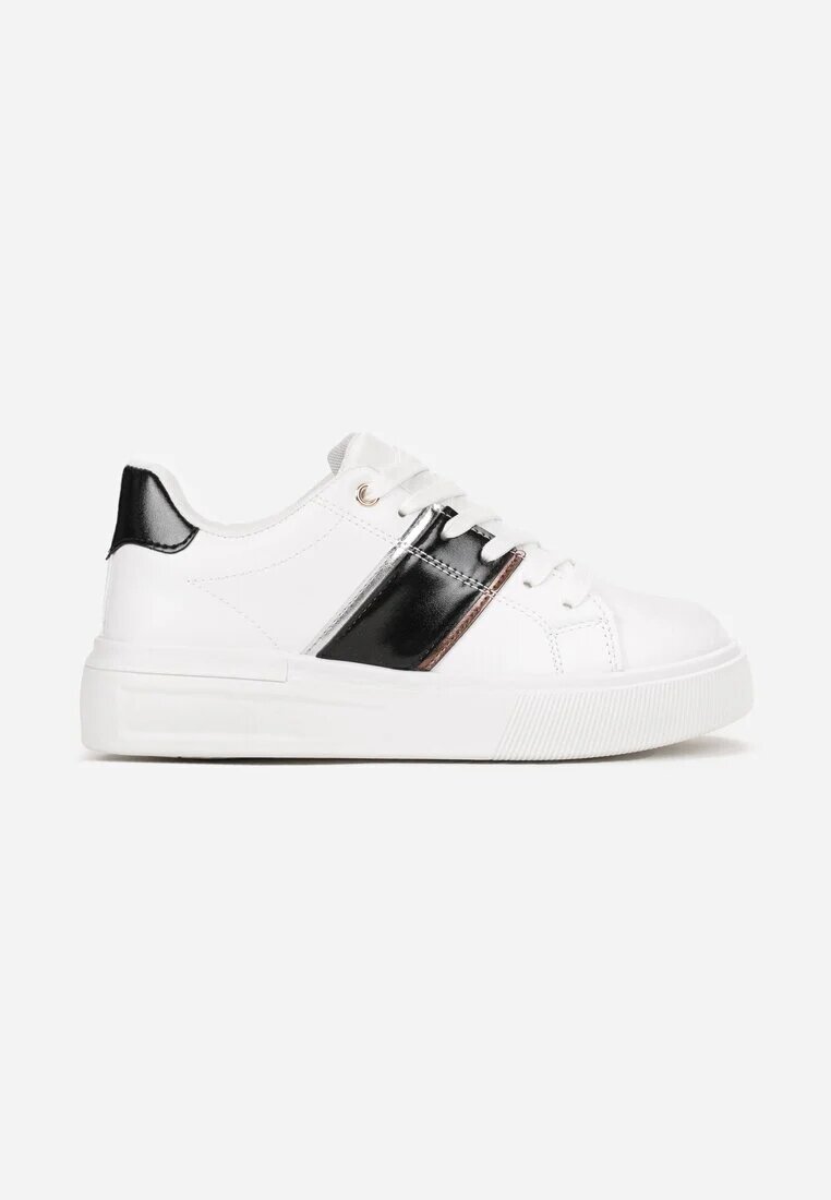  Adidași Alb-Negru cu Inserție Metalică Dannu