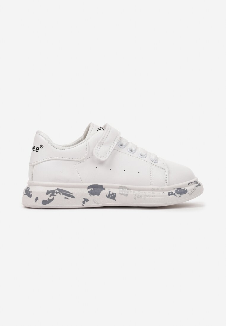  Adidași Alb-Negru cu Velcro cu talpă plată decorativă Lisbetta