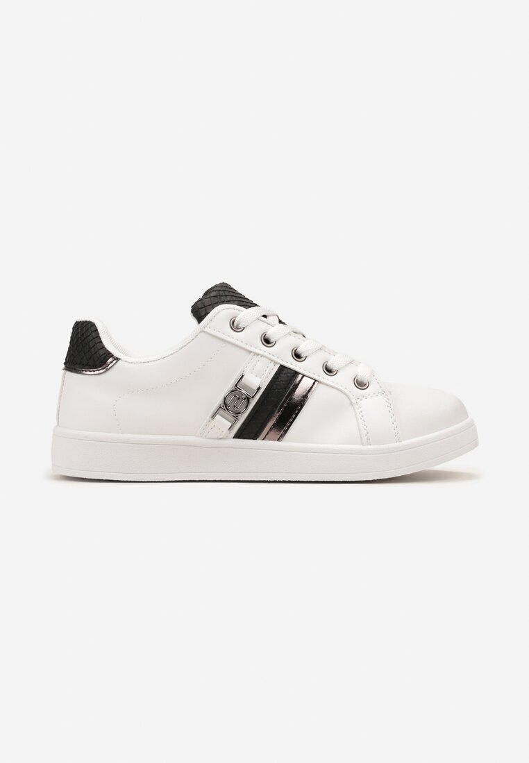  Adidași Alb-Negru până la gleznă cu cataramă decorativă Vilorea