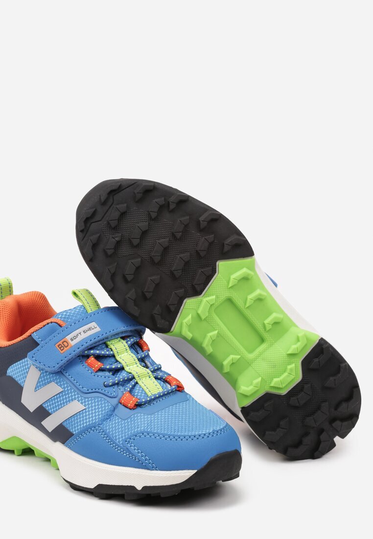  Adidași Albastre Plati Cu șireturi cu model geometric Ellitrien