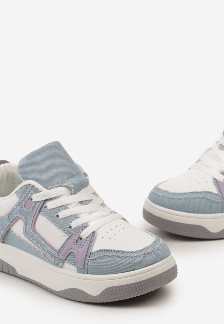 Adidași Albaștri-Albi cu inserții din denim Asailla