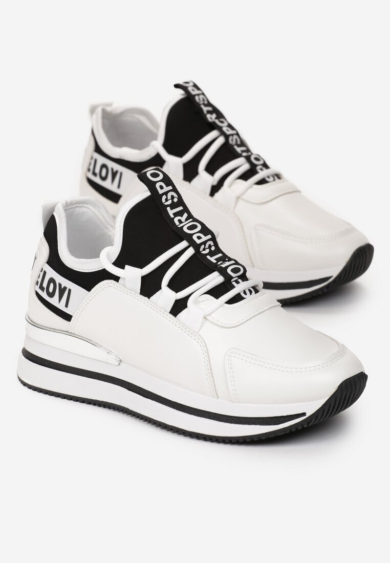  Adidași Albi sub gleznă cu platformă Loyalin